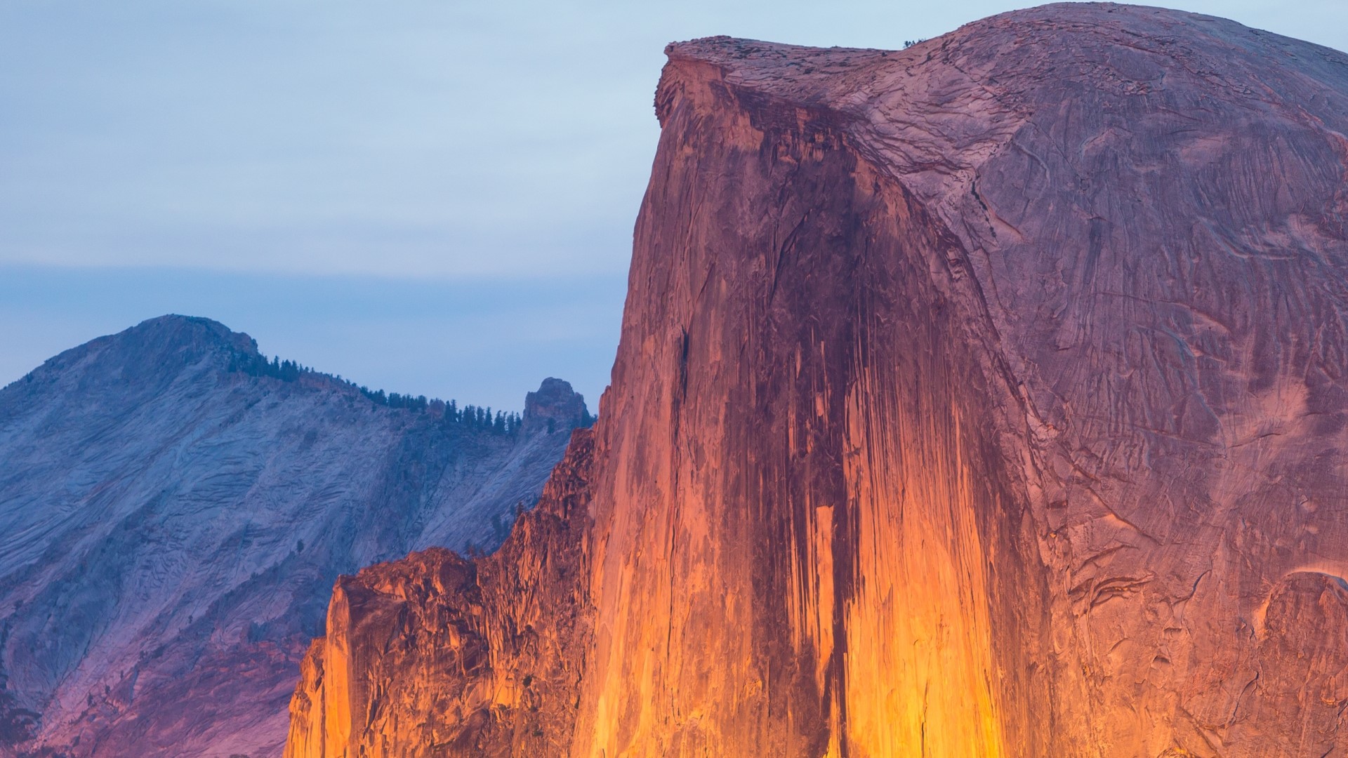 Half Dome Yosemite National Park at Sunset HD Wallpaper