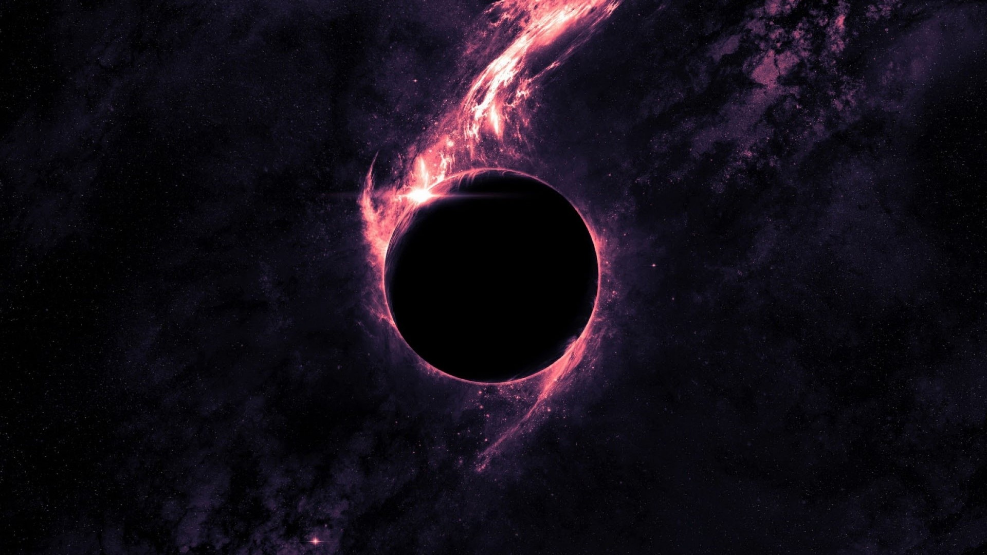 Black Hole with Nebula HD Wallpaper