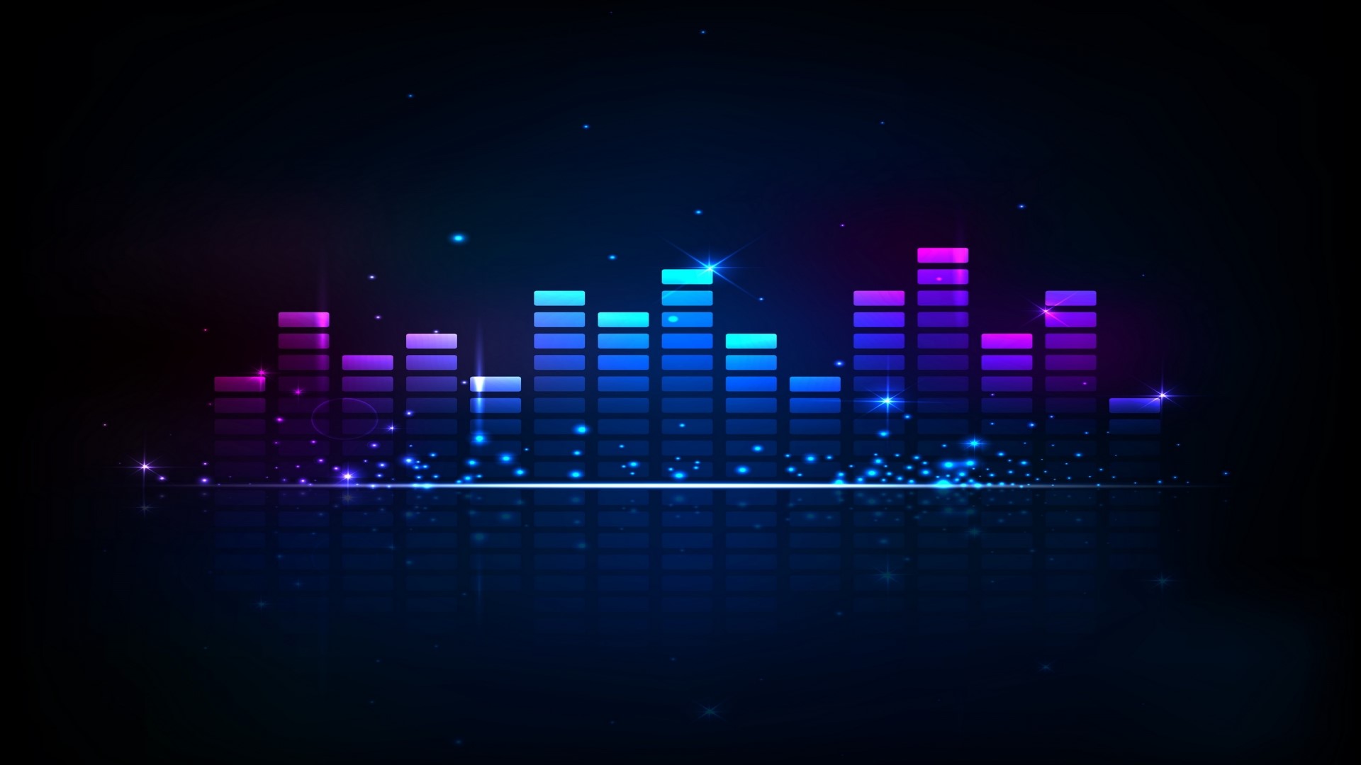 Digital equalizer with glowing lights HD Wallpaper