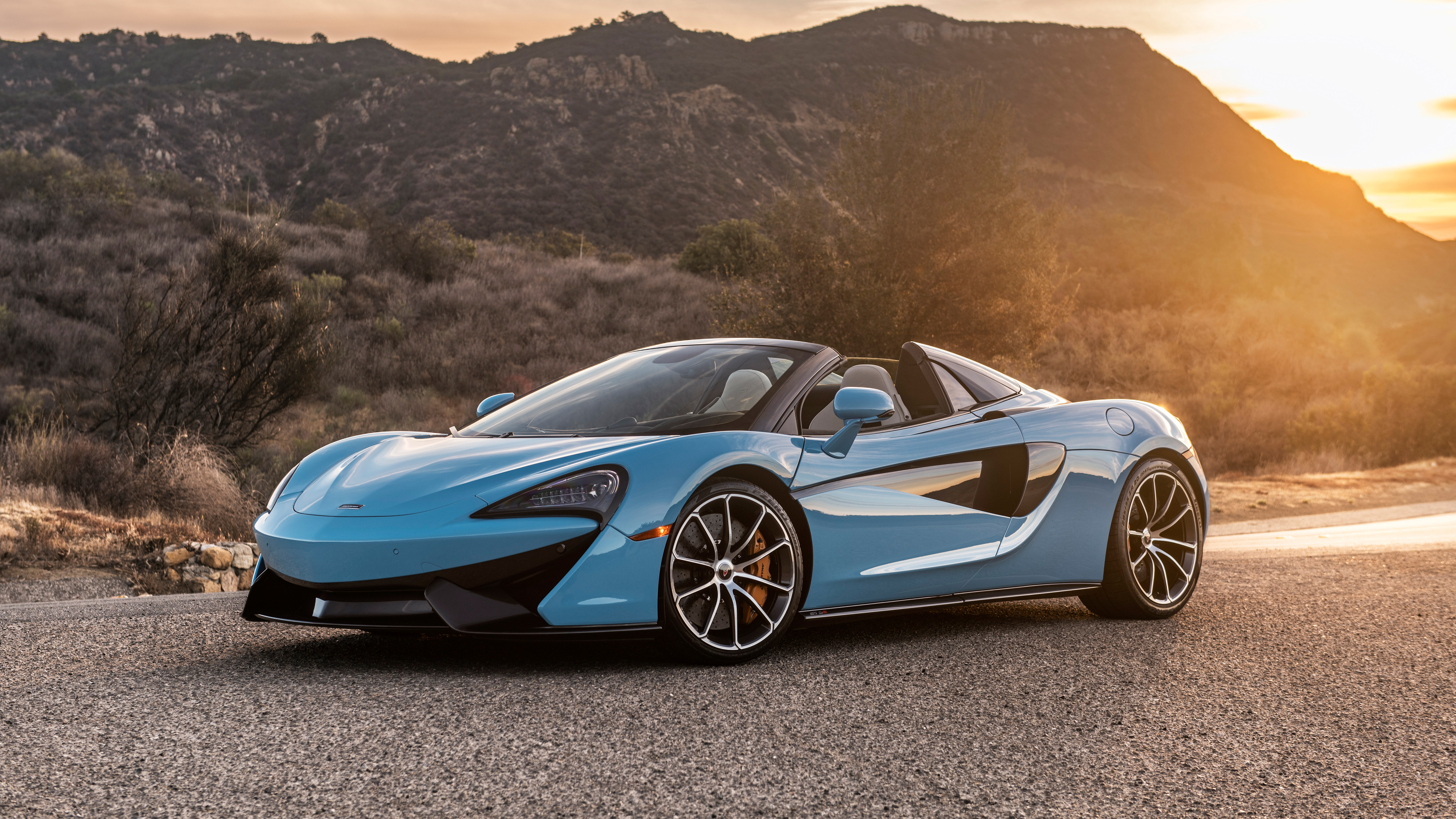 2018 McLaren 570S Spider convertible sports car HD Wallpaper