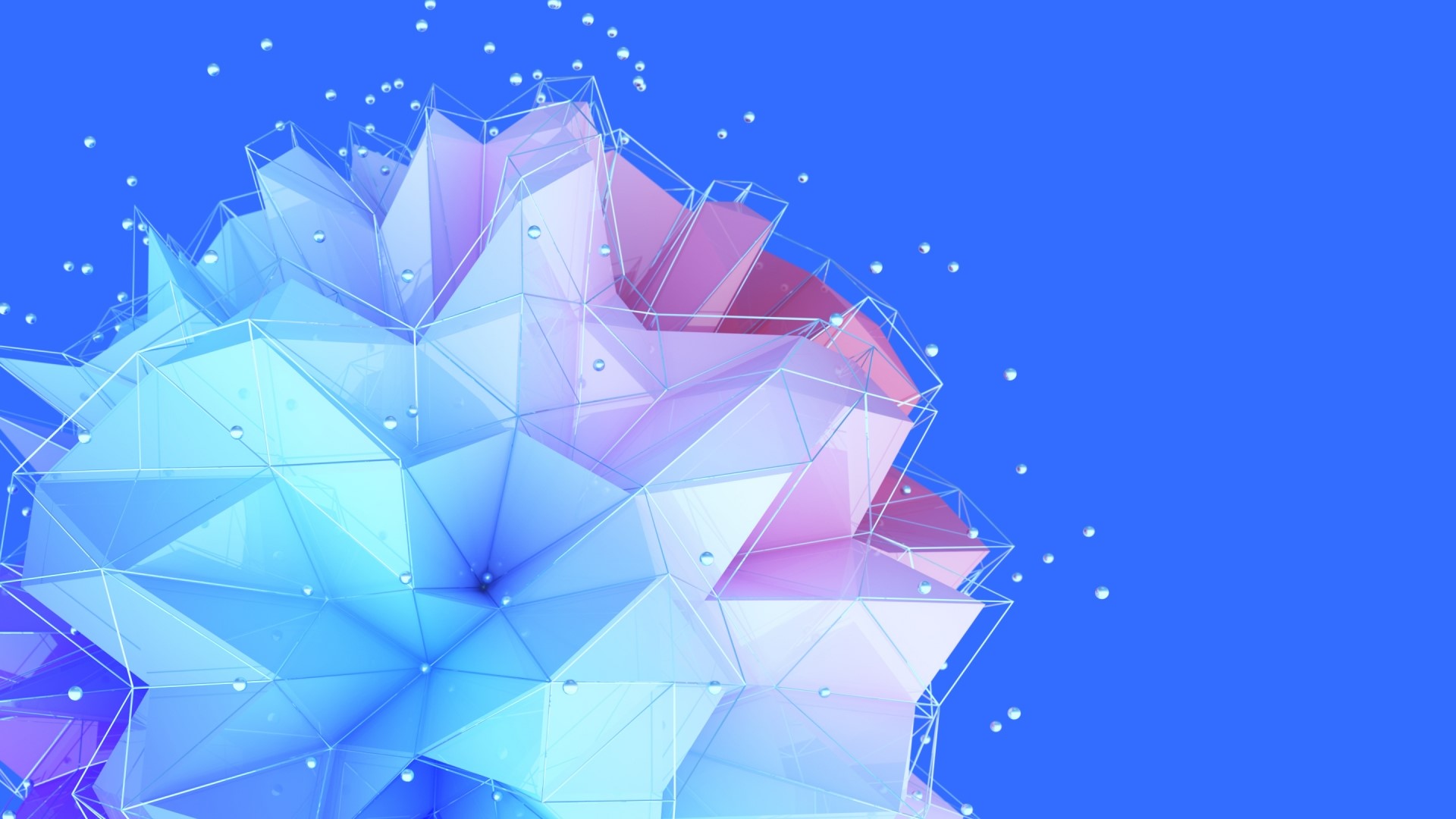 Geometric 3D abstract shape with spheres HD Wallpaper