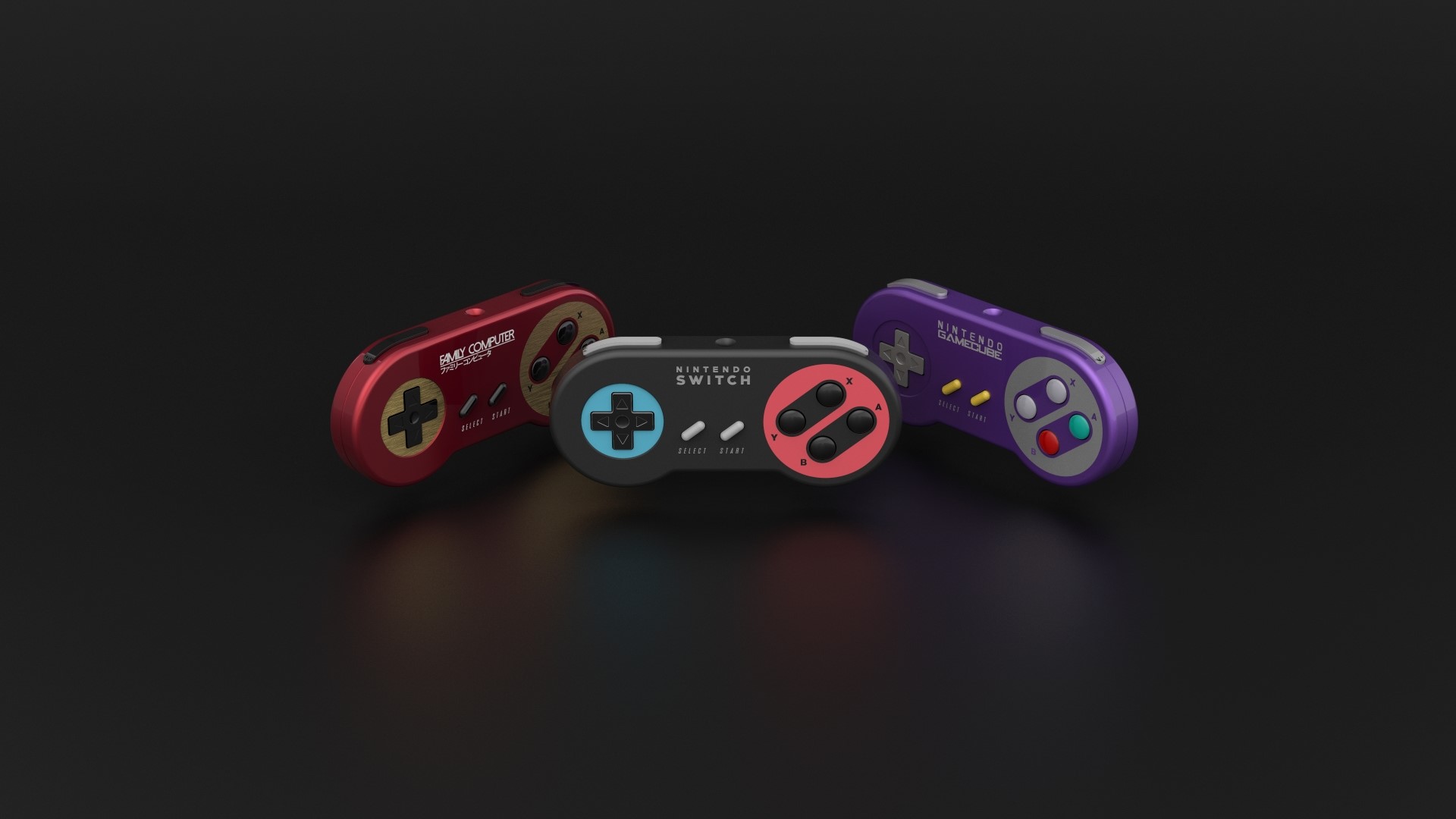 Nintendo Switch controllers in retro designs HD Wallpaper