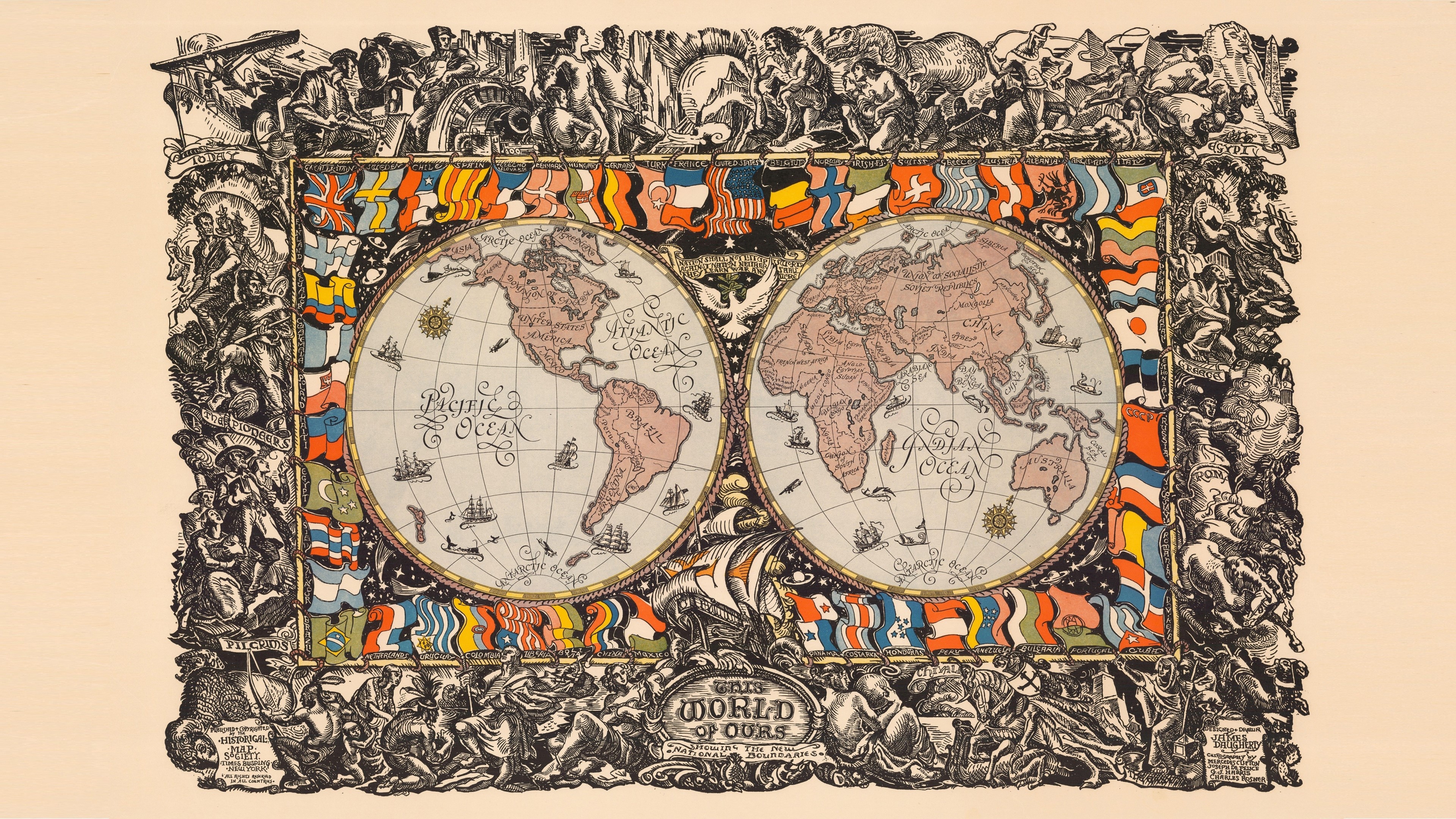 The World of Ours Historical Map HD Wallpaper