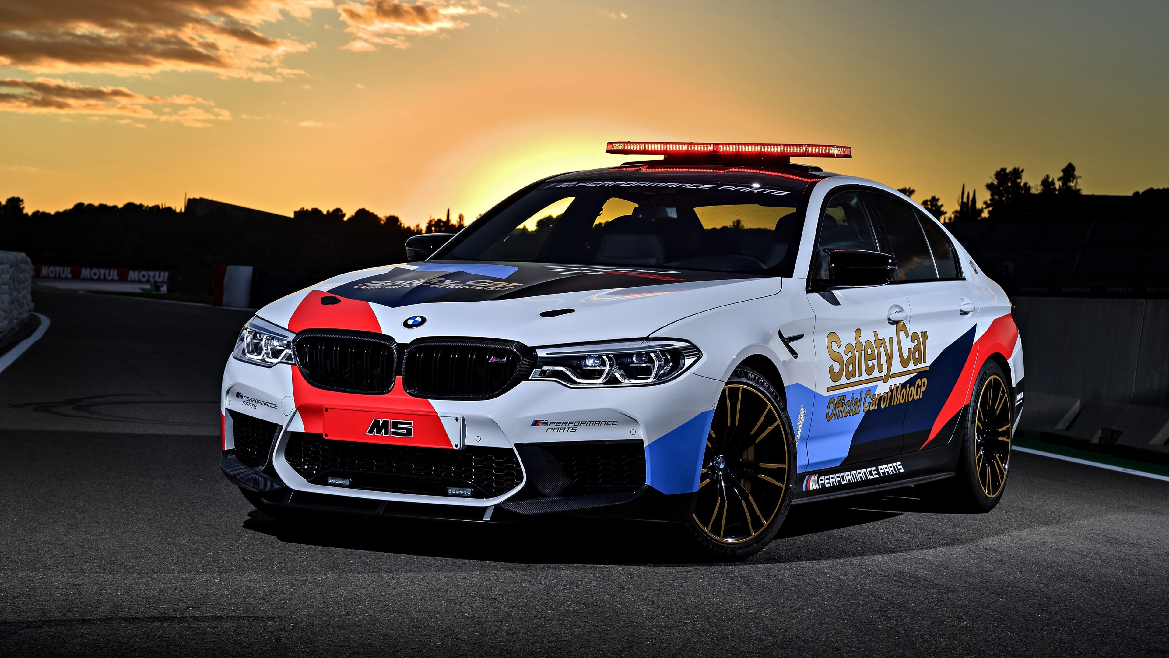 BMW M5 Safety Car at Sunset HD Wallpaper
