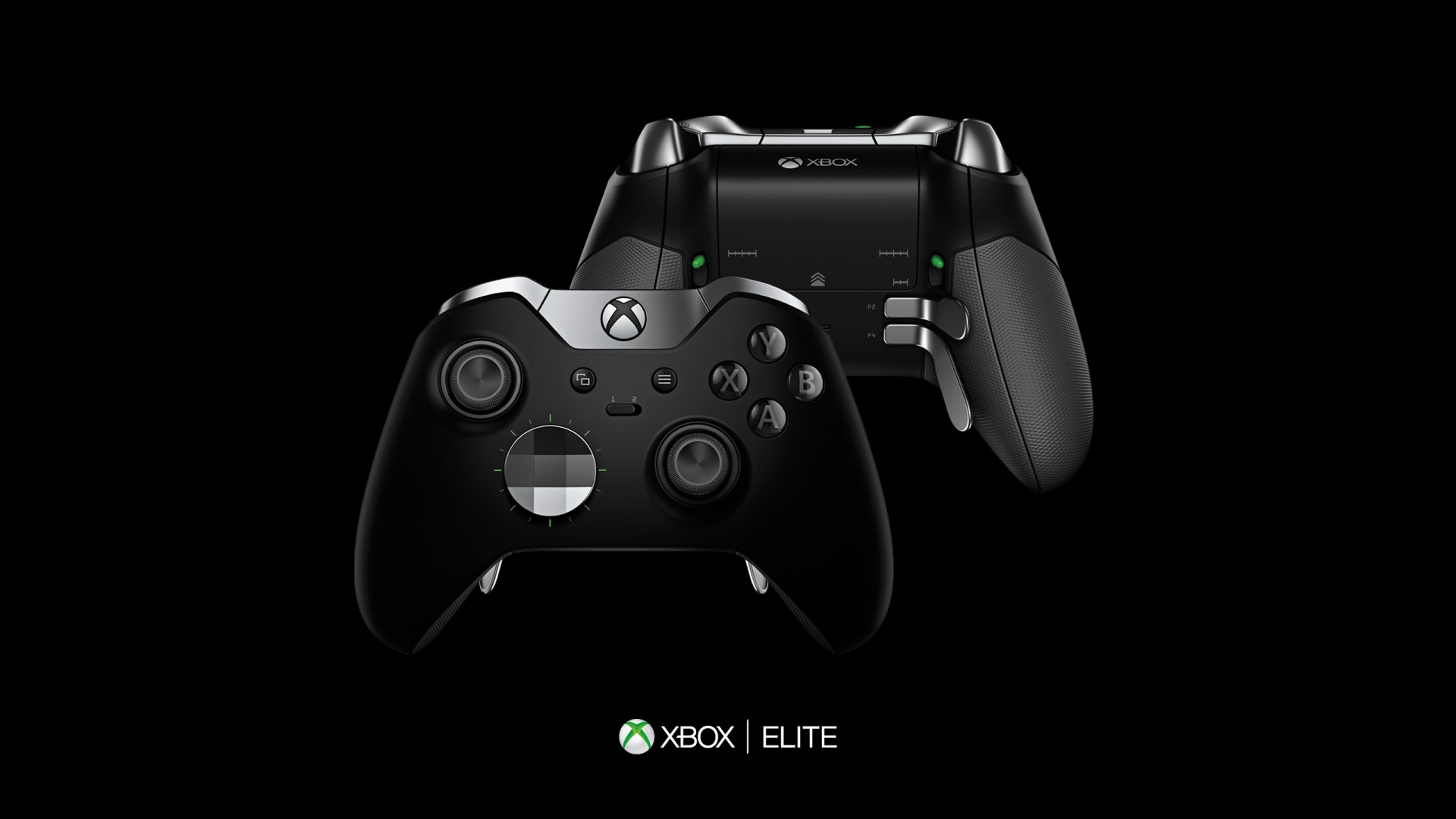 Xbox Elite Controllers on Black Background HD Wallpaper