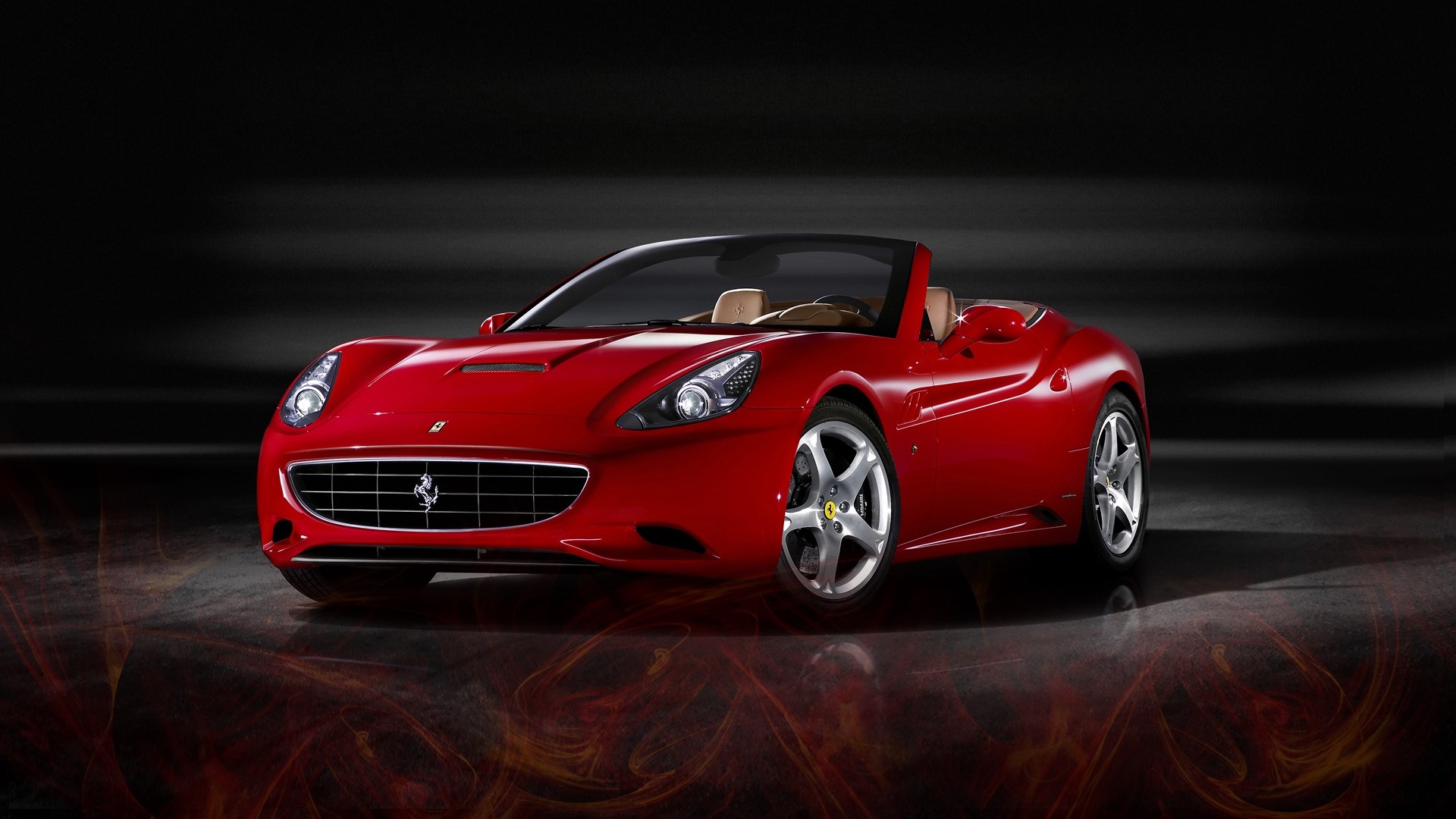 Red Ferrari California Convertible HD Wallpaper