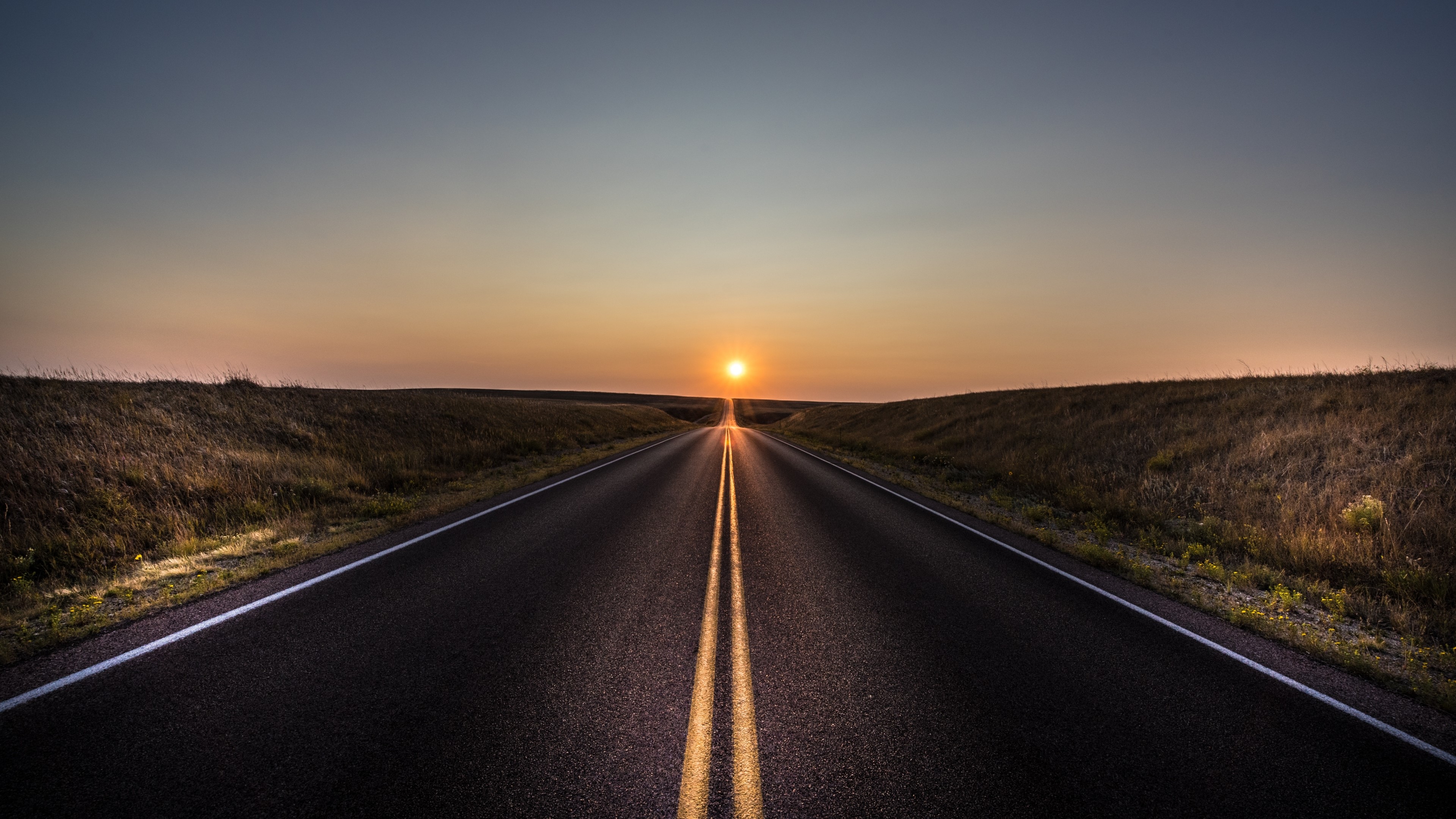 Road to the Sun at Sunset HD Wallpaper