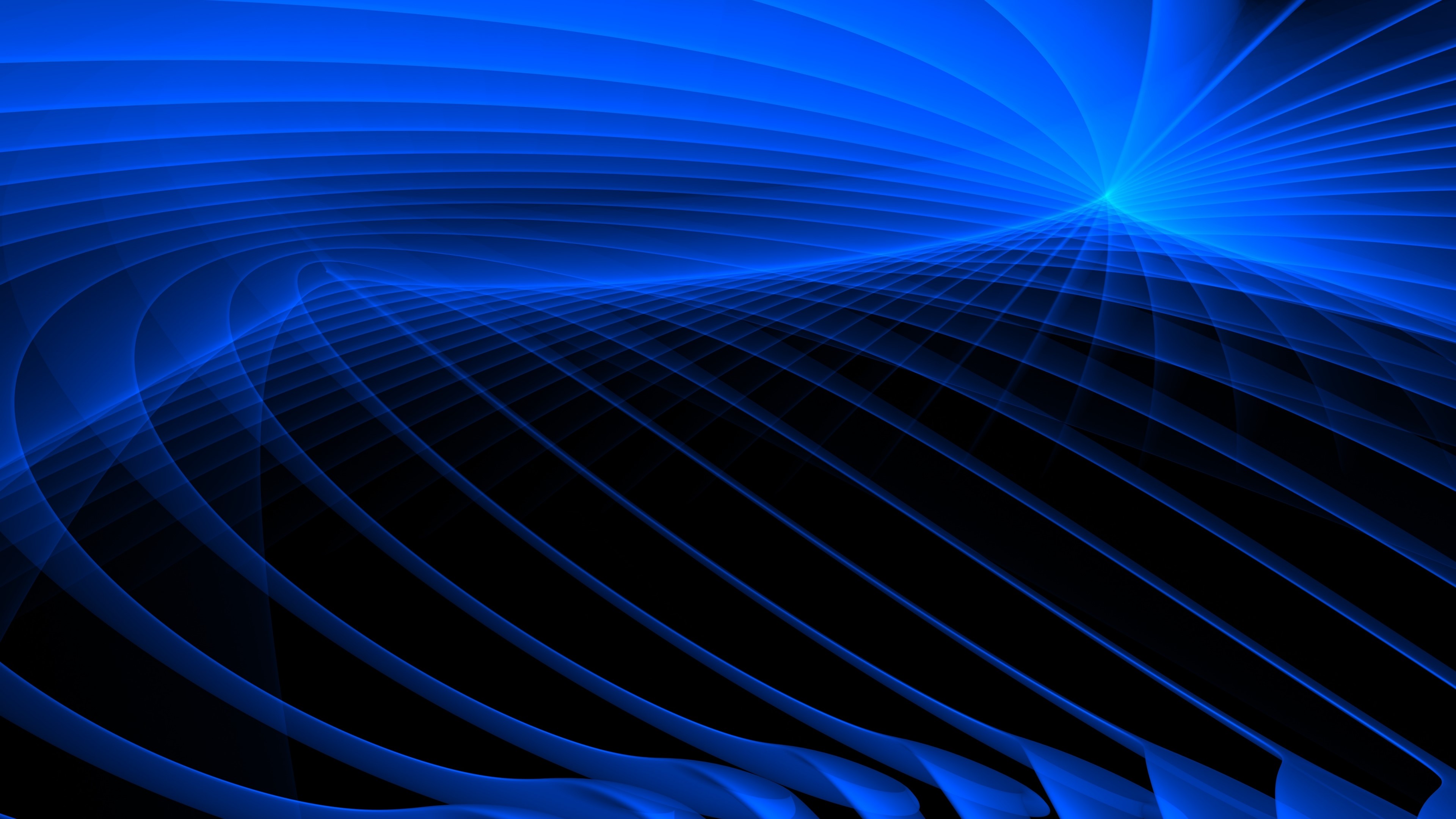 4K Blue Light Beams HD Wallpaper