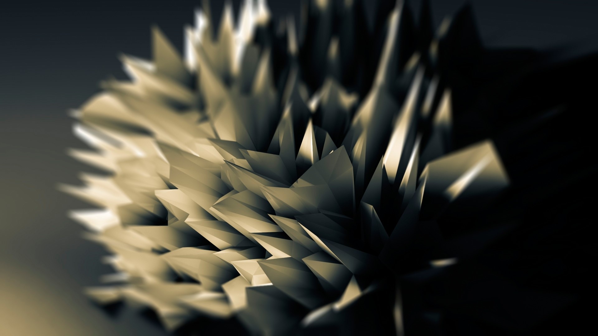 Abstract 3D geometric crystal formation HD Wallpaper