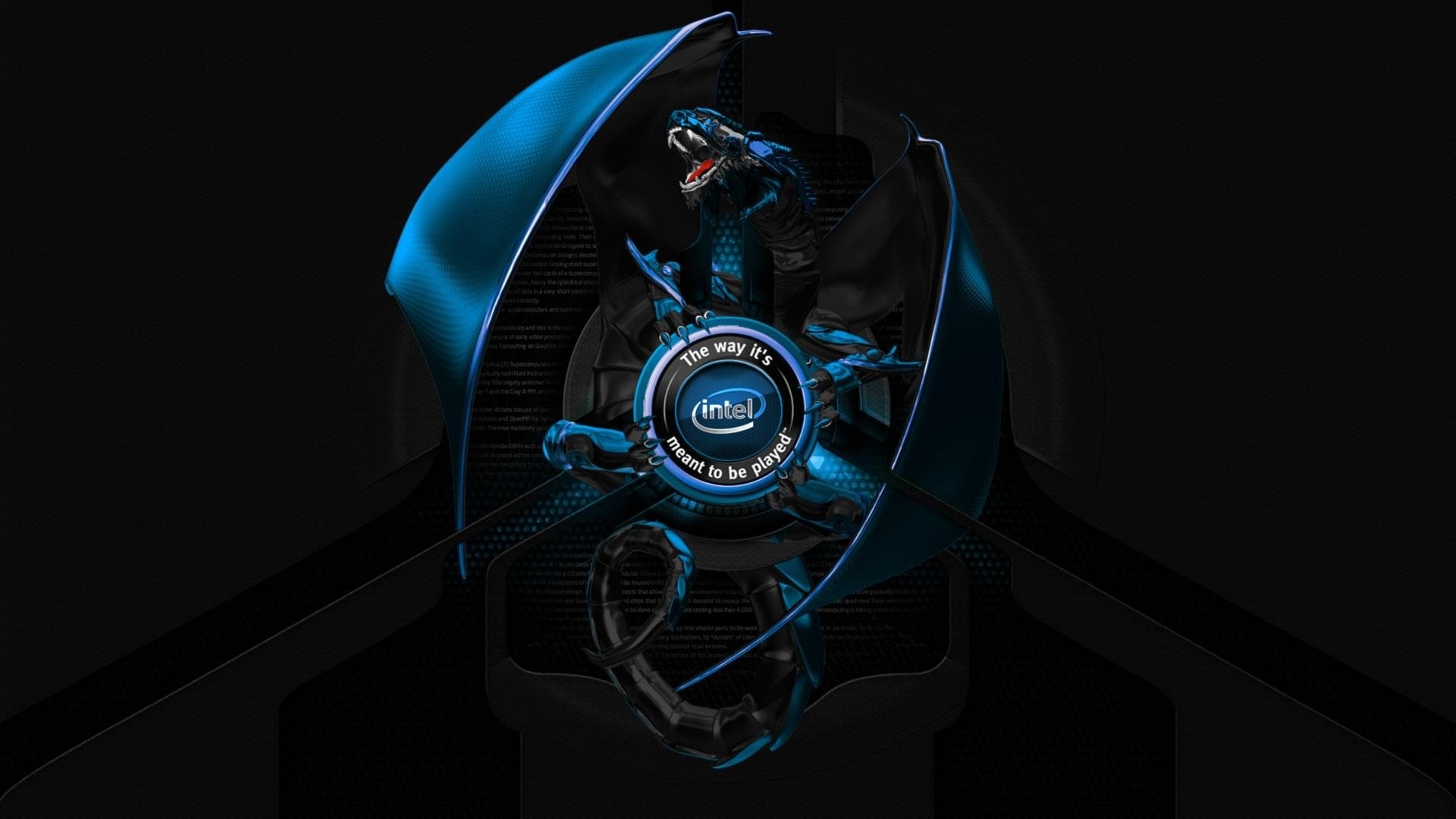 Intel Dragon with "The Way It's Meant To Be Played" Logo HD Wallpaper