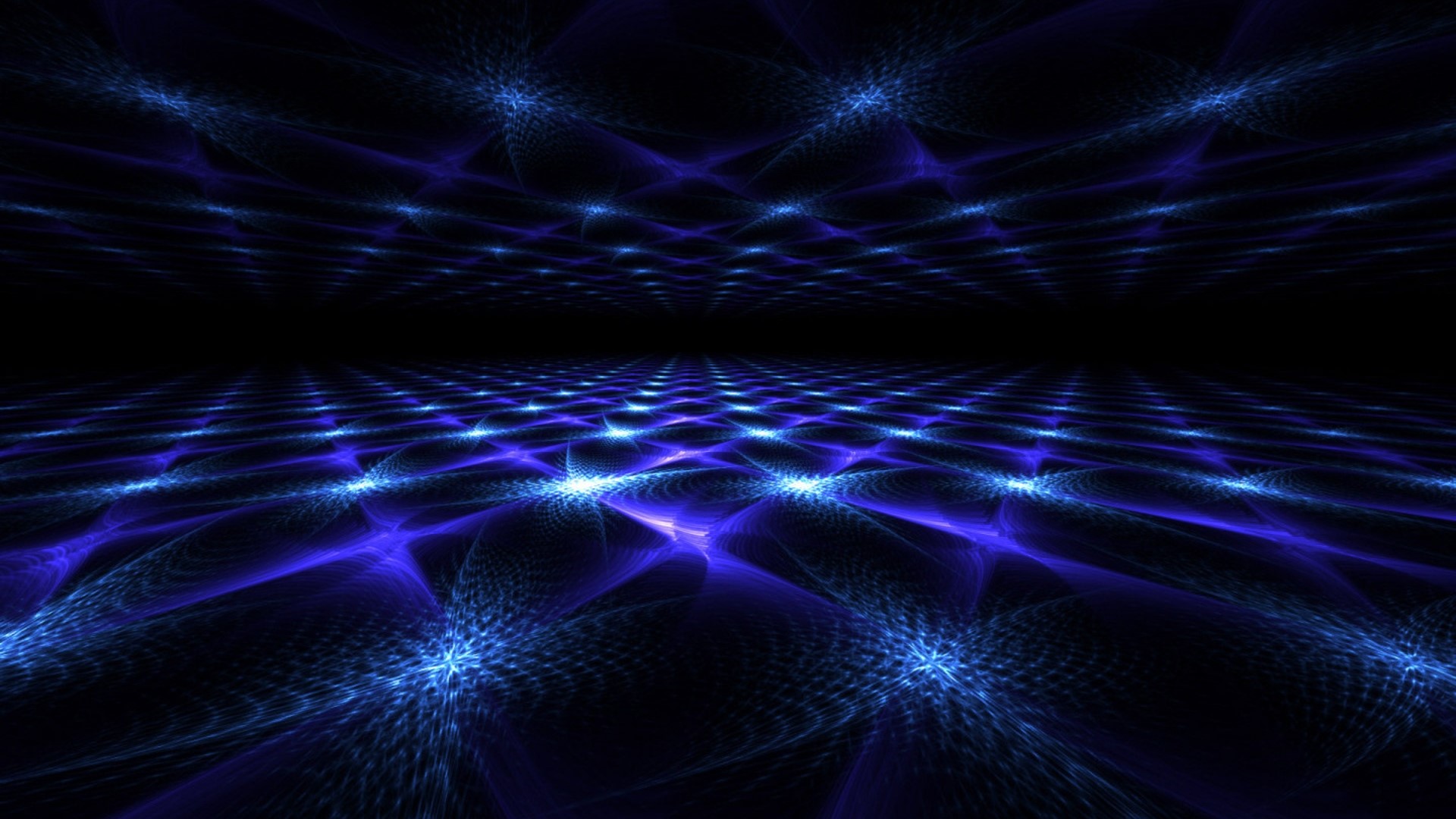 Abstract blue grid with reflections HD Wallpaper