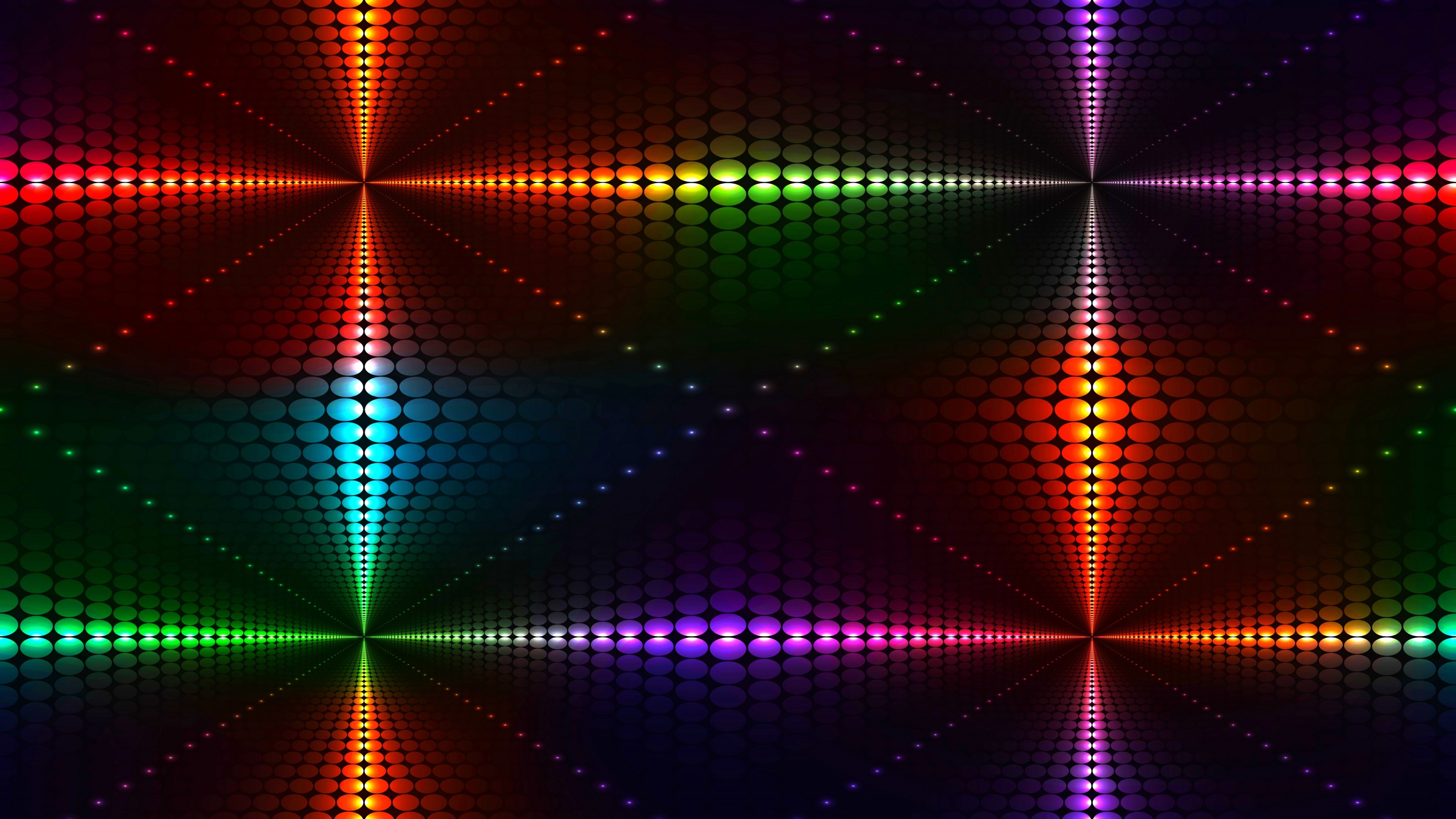 4K Abstract Rainbow Light Tunnel HD Wallpaper
