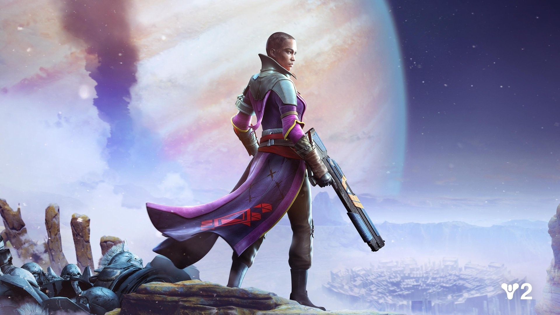 Woman with gun in Destiny 2 HD Wallpaper