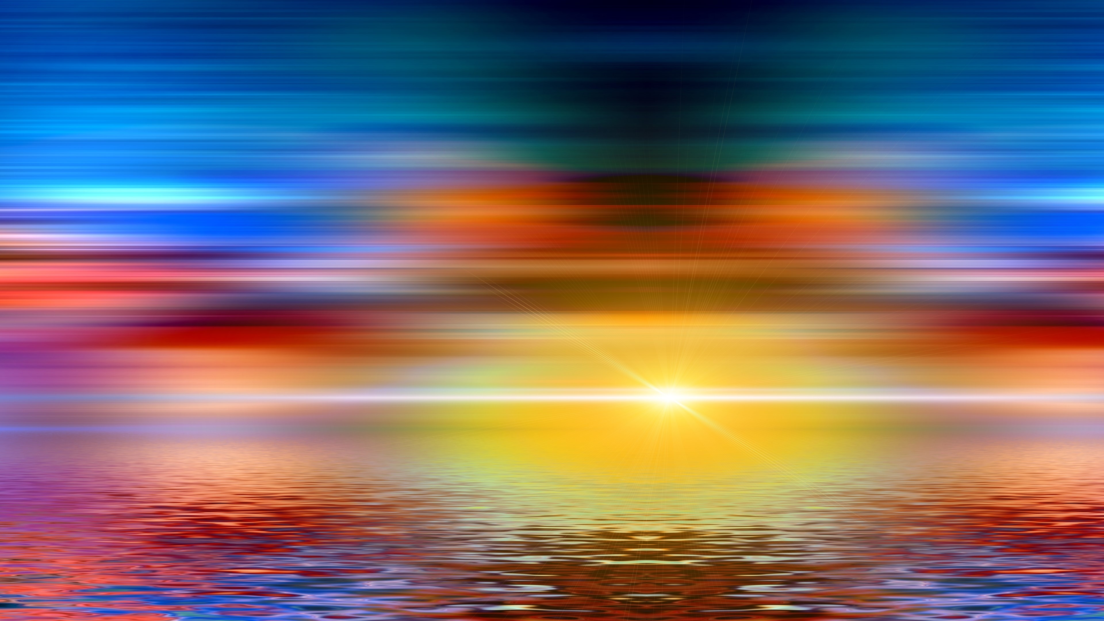 4K Sunset Over Water HD Wallpaper