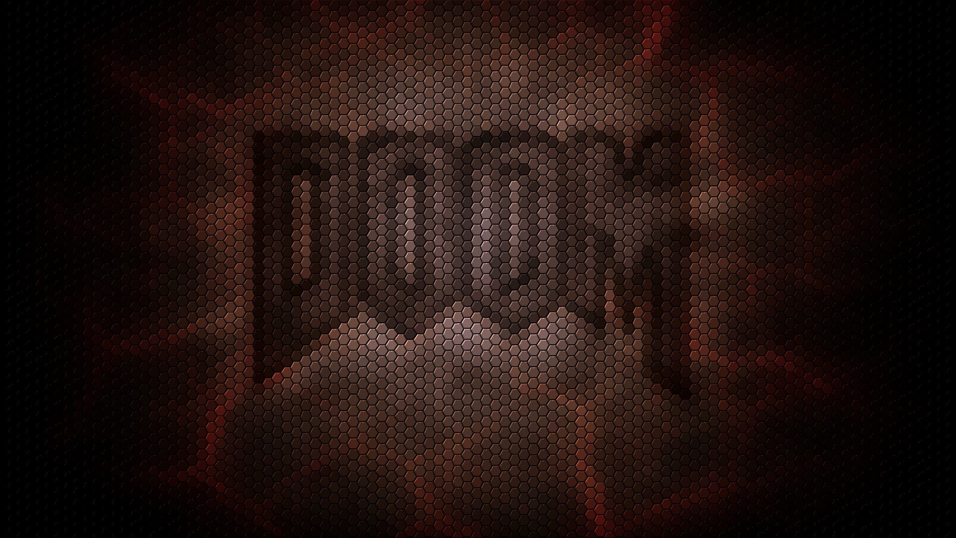 DOOM logo on hexagonal texture HD Wallpaper