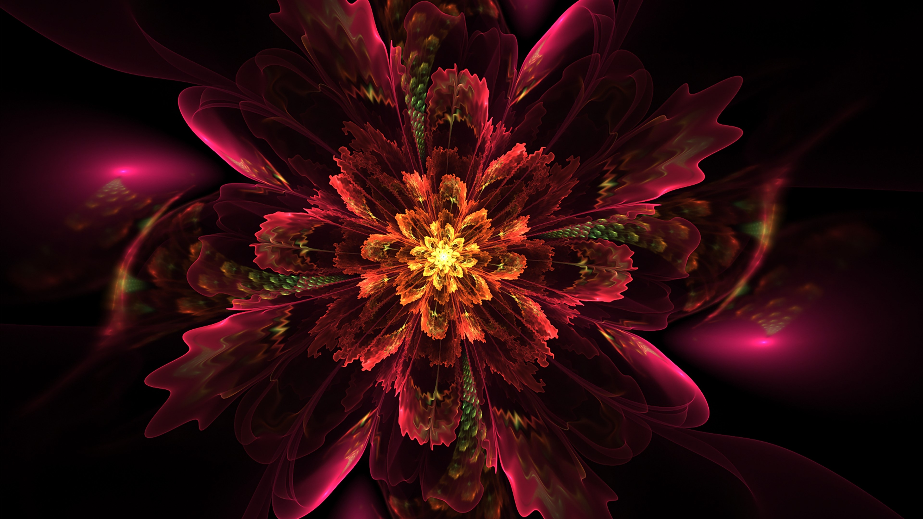 4K Fractal Flower HD Wallpaper