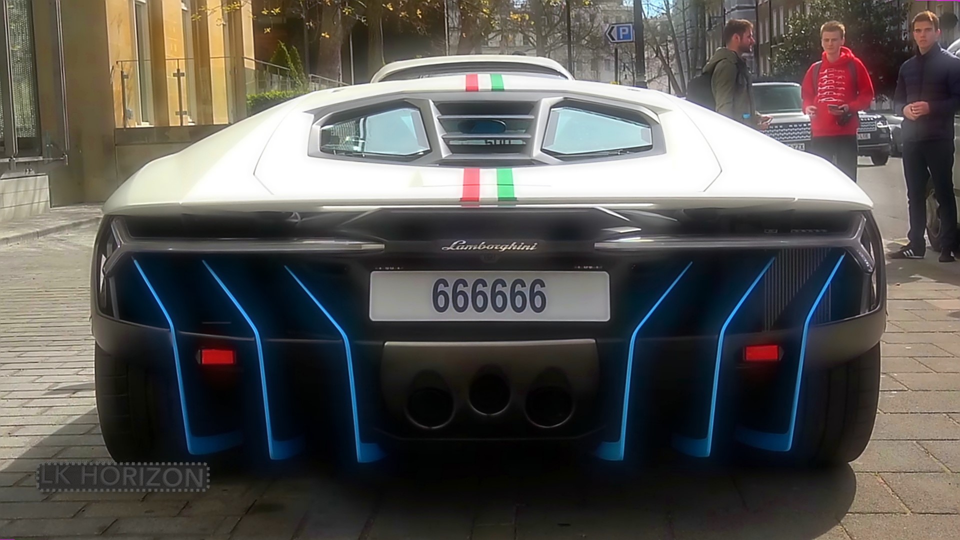 Lamborghini with license plate 666666 HD Wallpaper