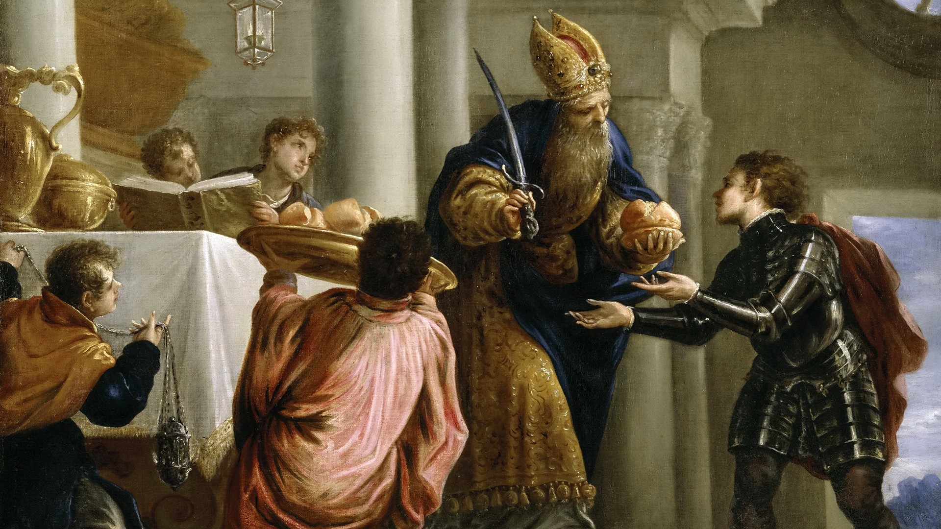High Priest Ahimelech Delivers Bread and Sword to David HD Wallpaper