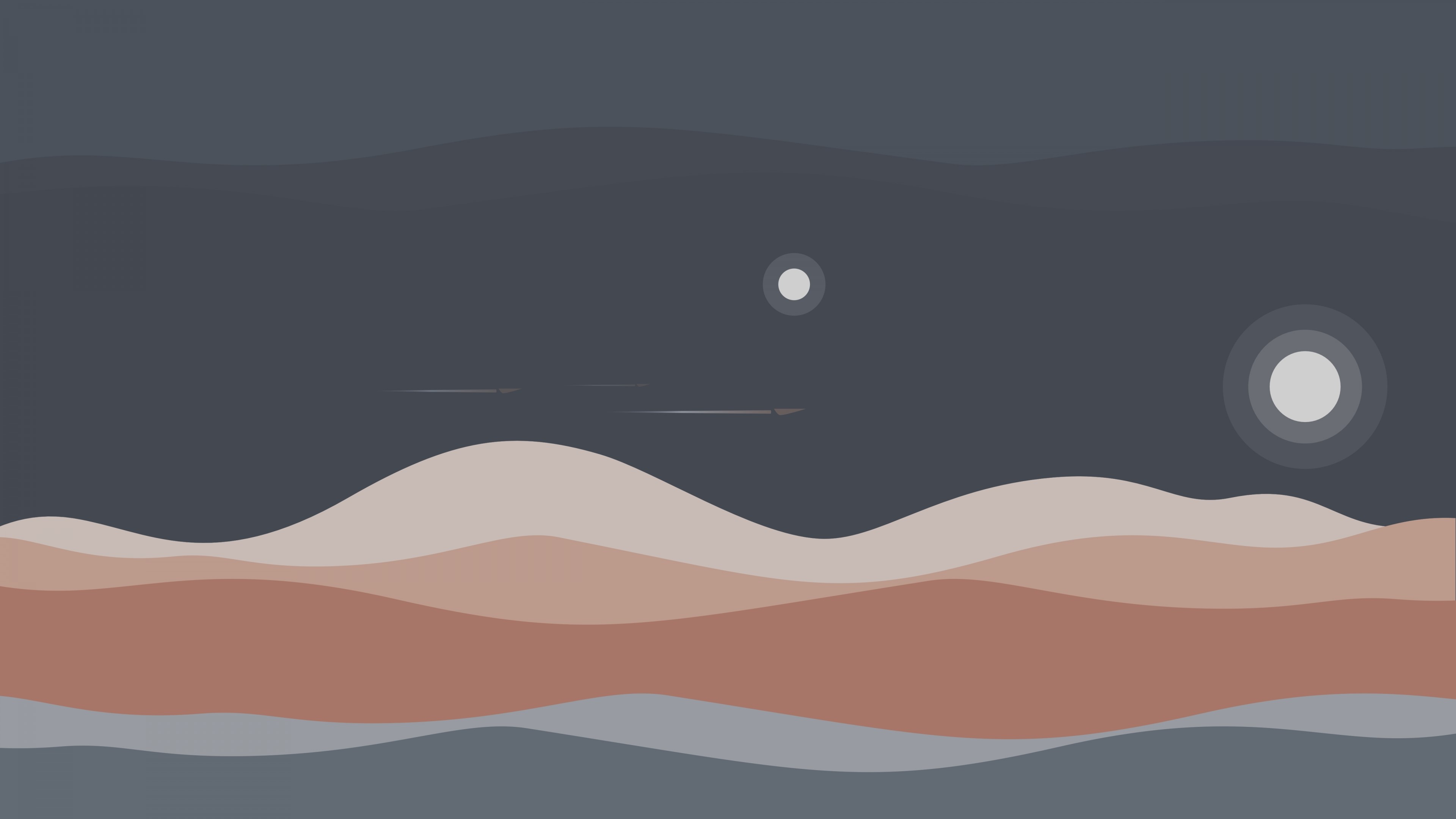 4K Dunes Midnight Foggy HD Wallpaper