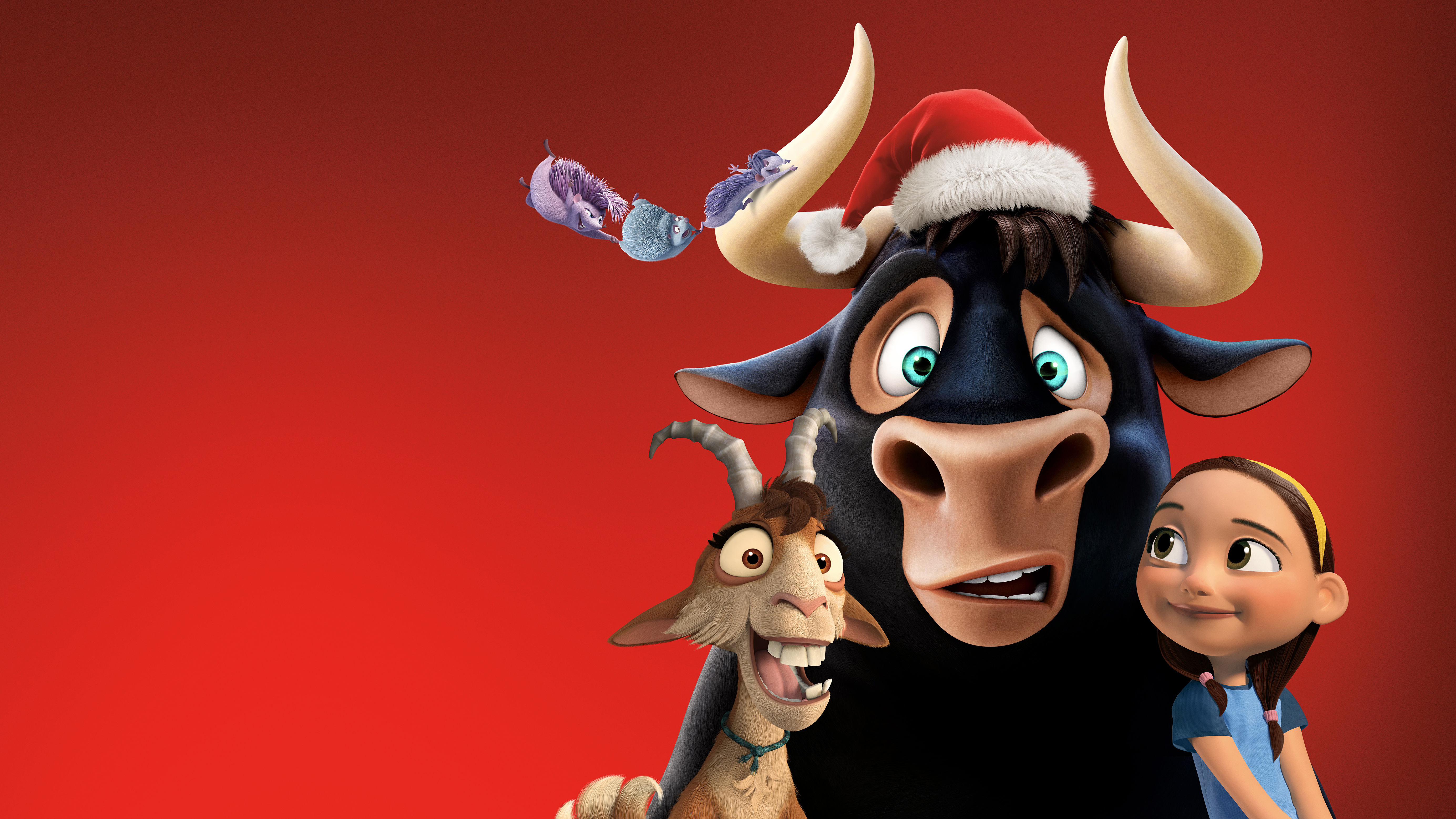 Ferdinand wearing a Santa hat with friends HD Wallpaper