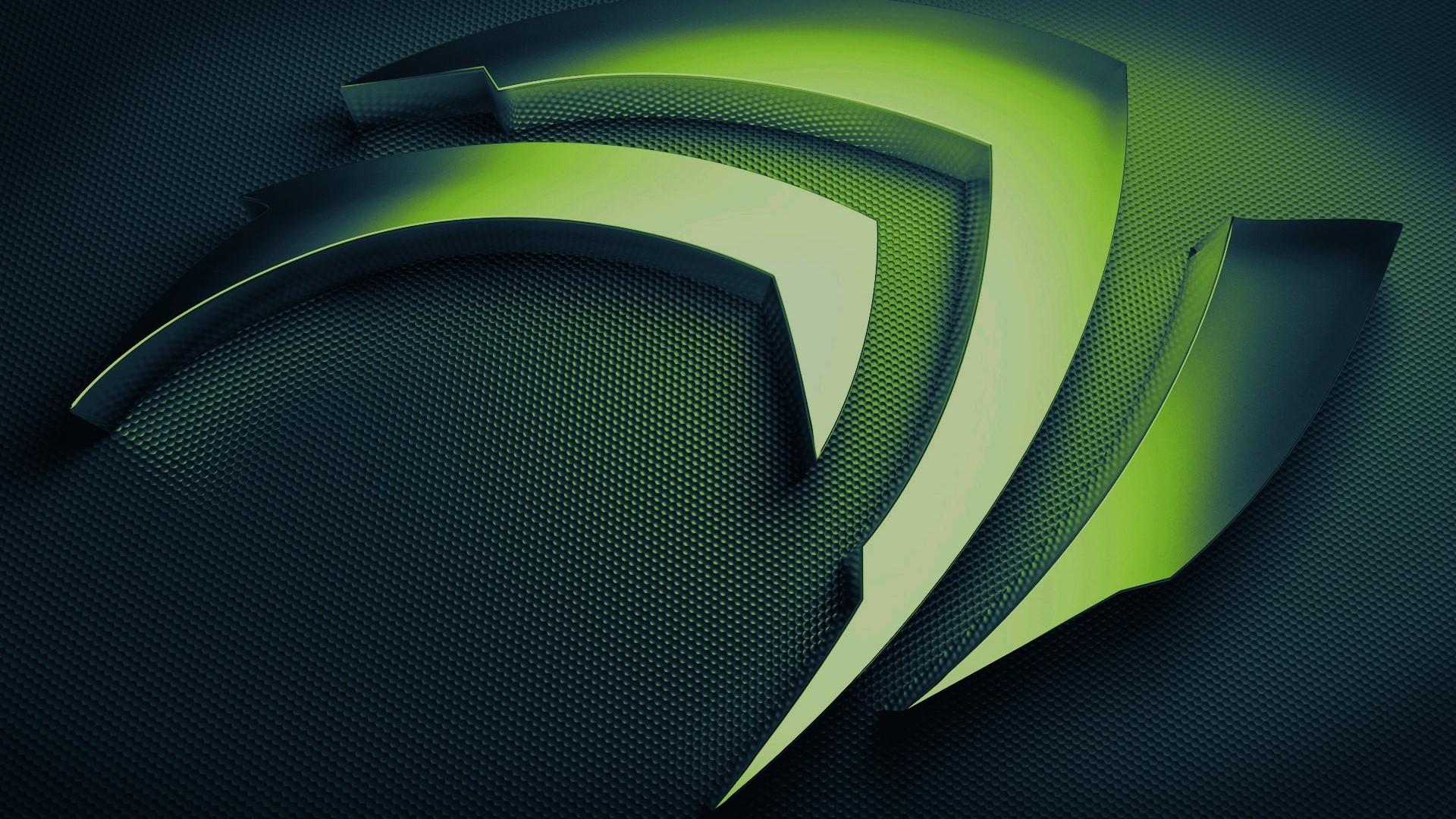 Nvidia logo on a textured surface HD Wallpaper