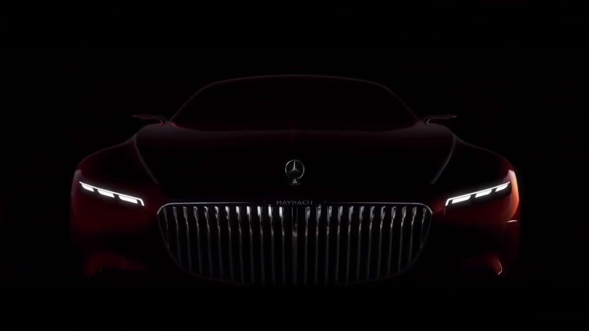 Mercedes-Maybach car front grille and headlights HD Wallpaper