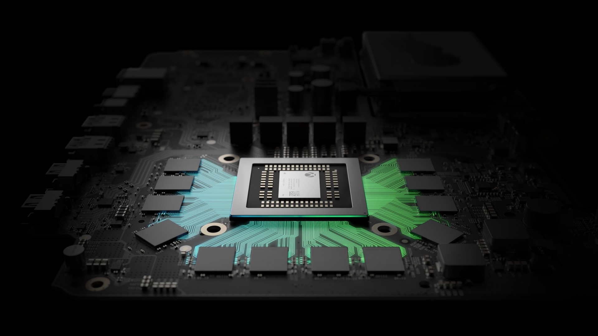 Xbox One processor on a circuit board HD Wallpaper