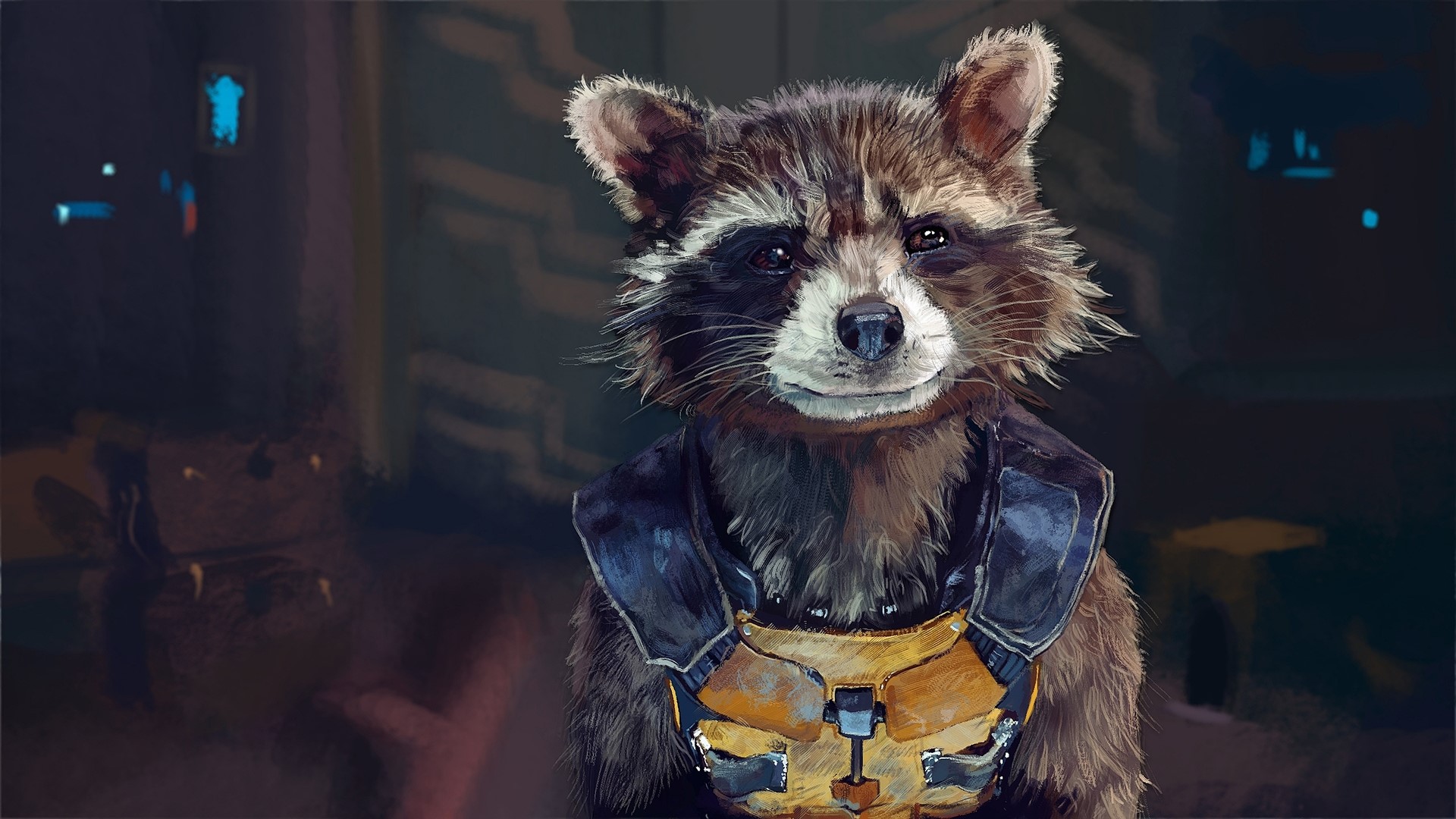 Rocket Raccoon from Guardians of the Galaxy HD Wallpaper