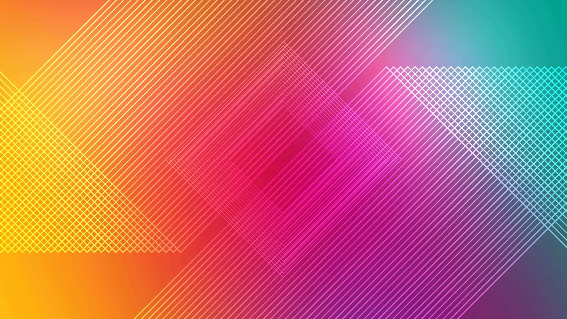 Multicolor gradient with geometric line patterns HD Wallpaper