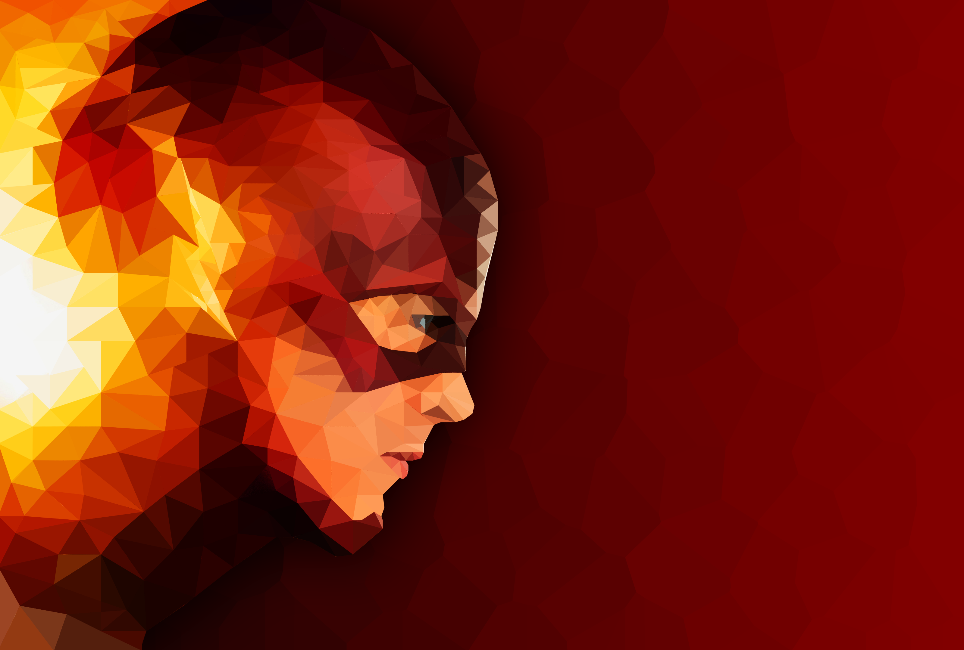 The Flash low poly portrait HD Wallpaper