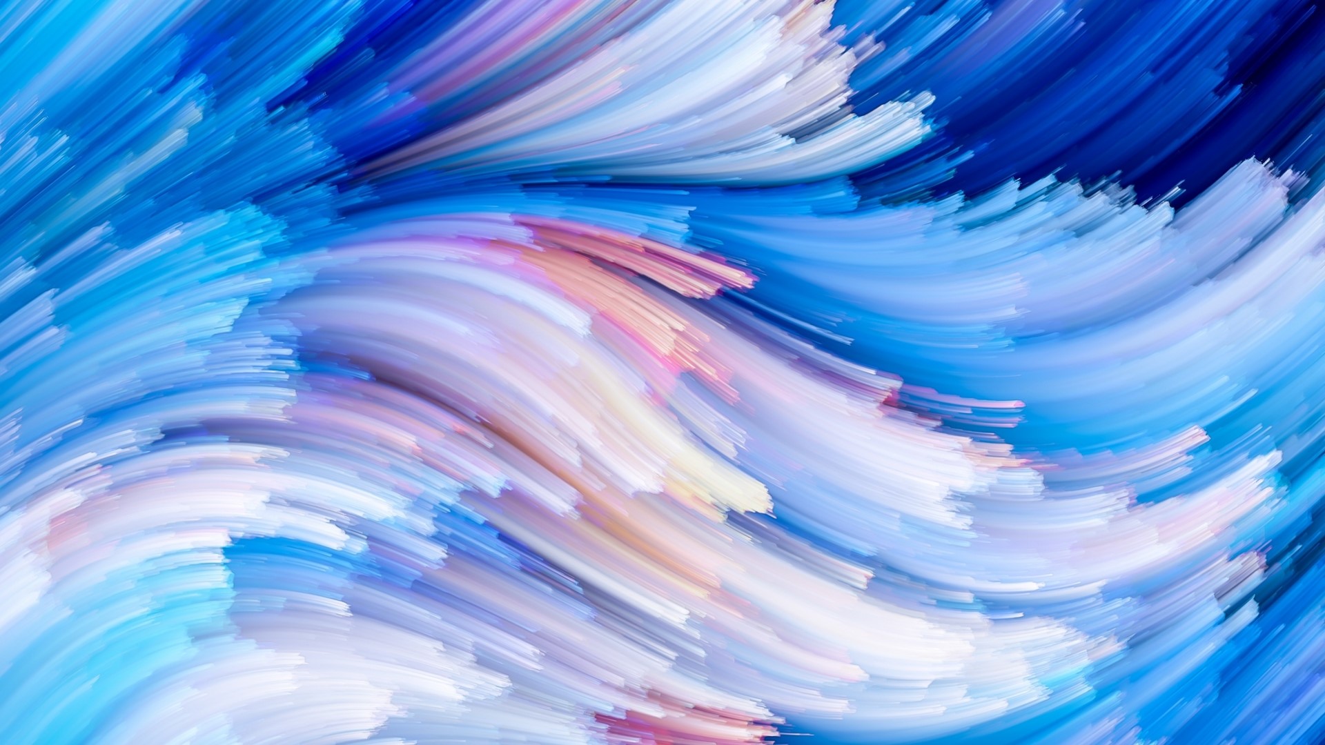 Abstract Splash of Blue and Pink Colors HD Wallpaper