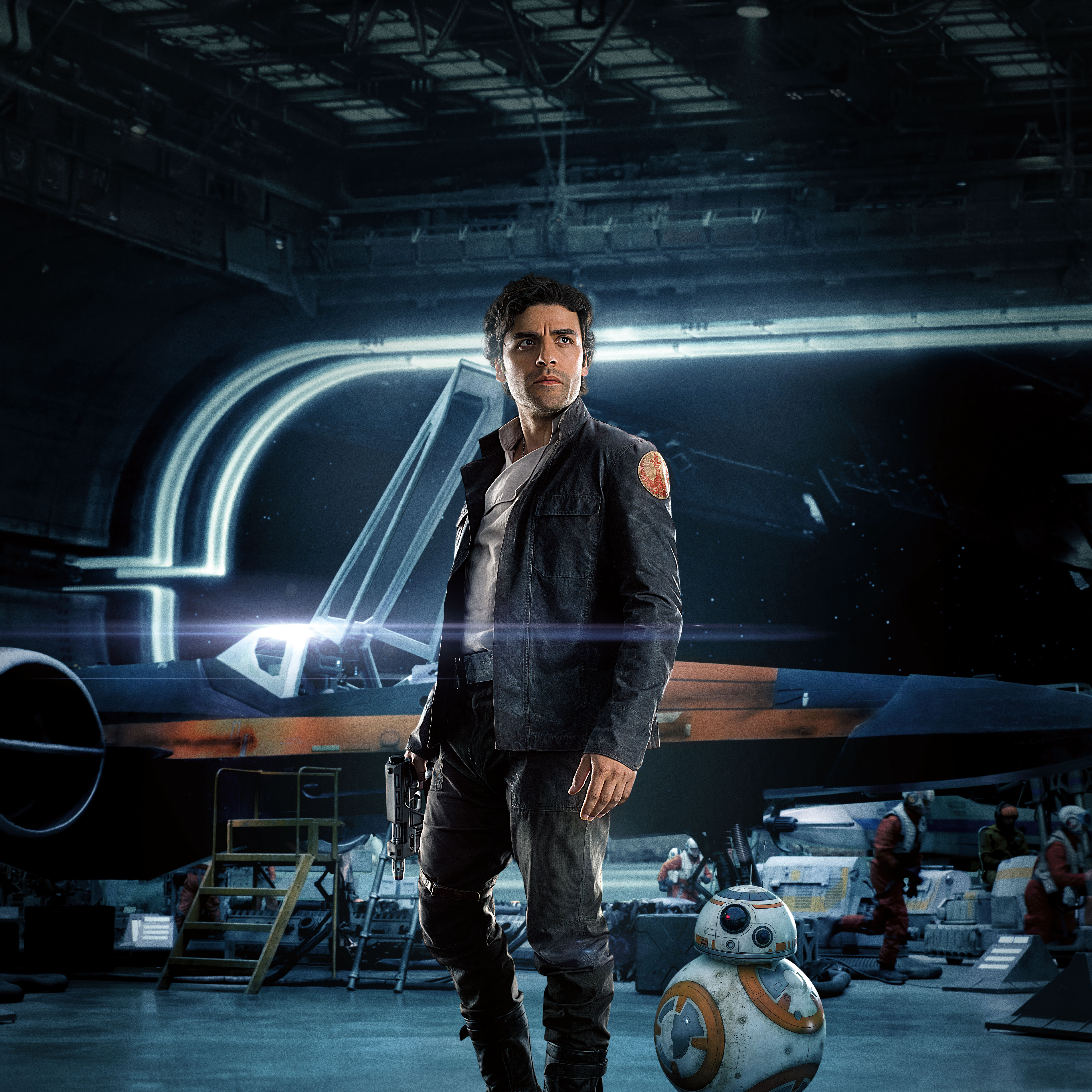 Poe Dameron and BB-8 from Star Wars: The Last Jedi HD Wallpaper