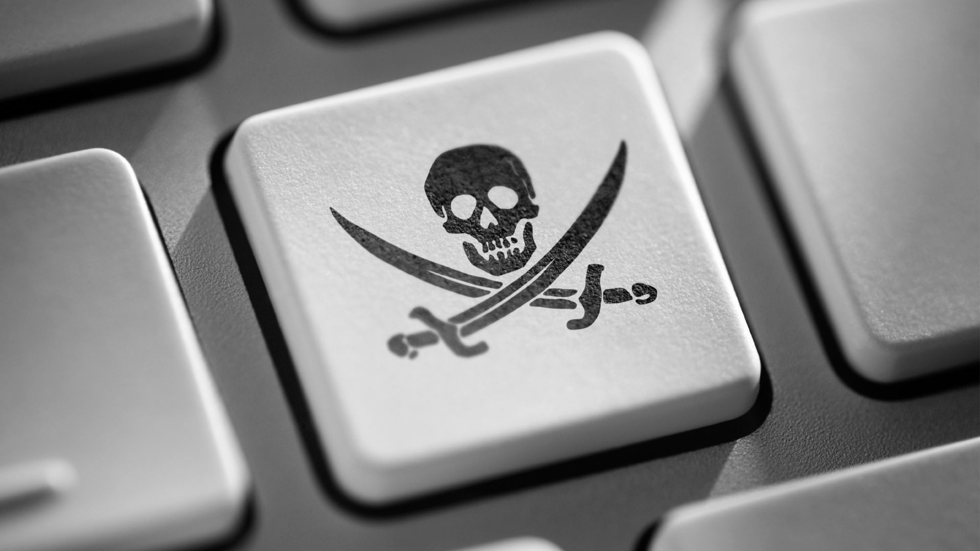 Pirate Skull and Crossbones Keyboard Key HD Wallpaper