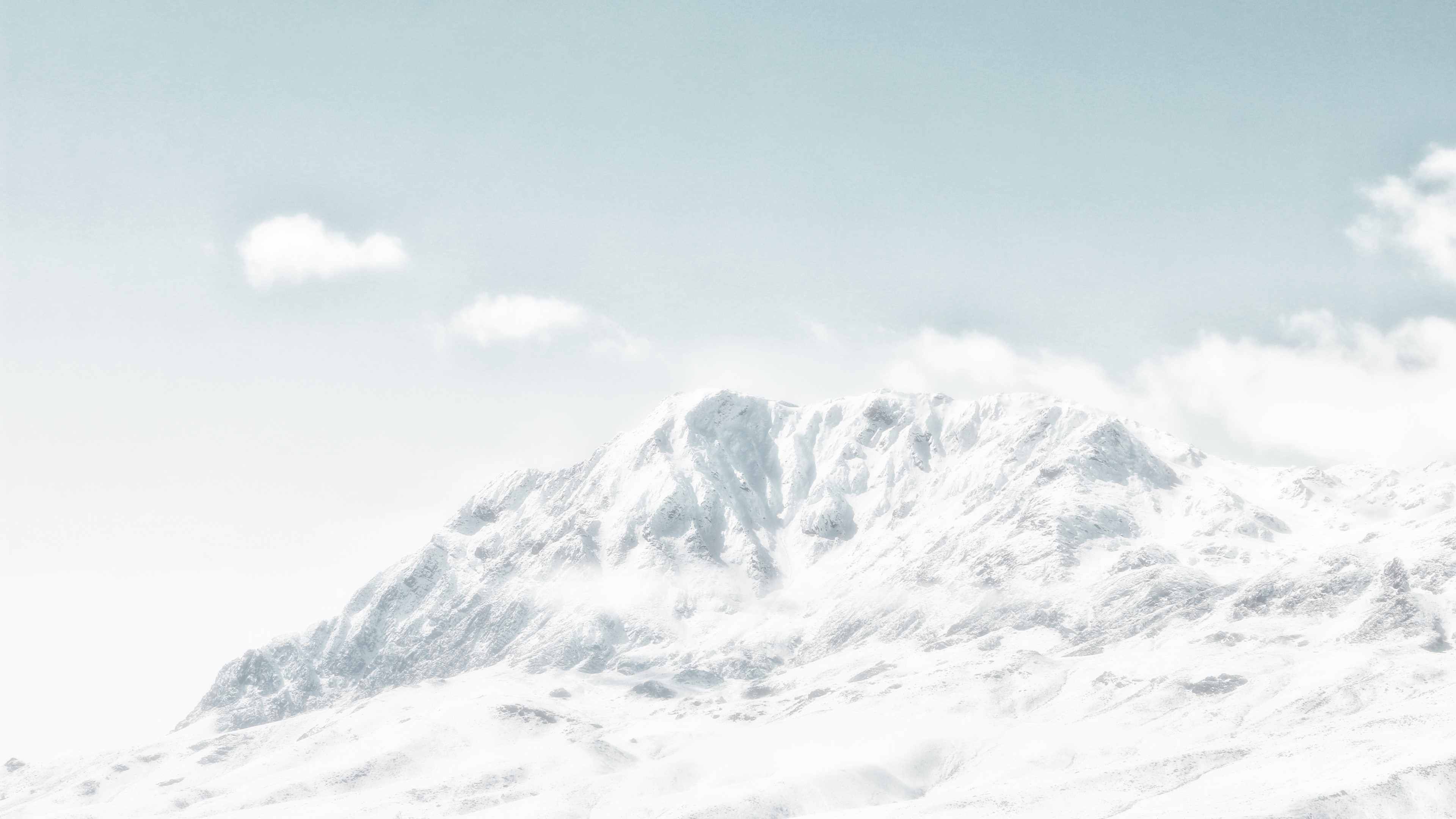 Snowy mountains HD Wallpaper