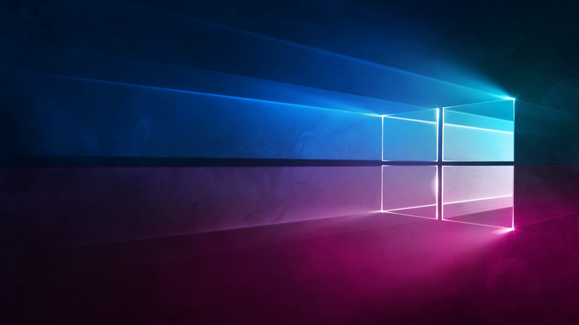Windows 10 Logo with Blue and Pink Light HD Wallpaper