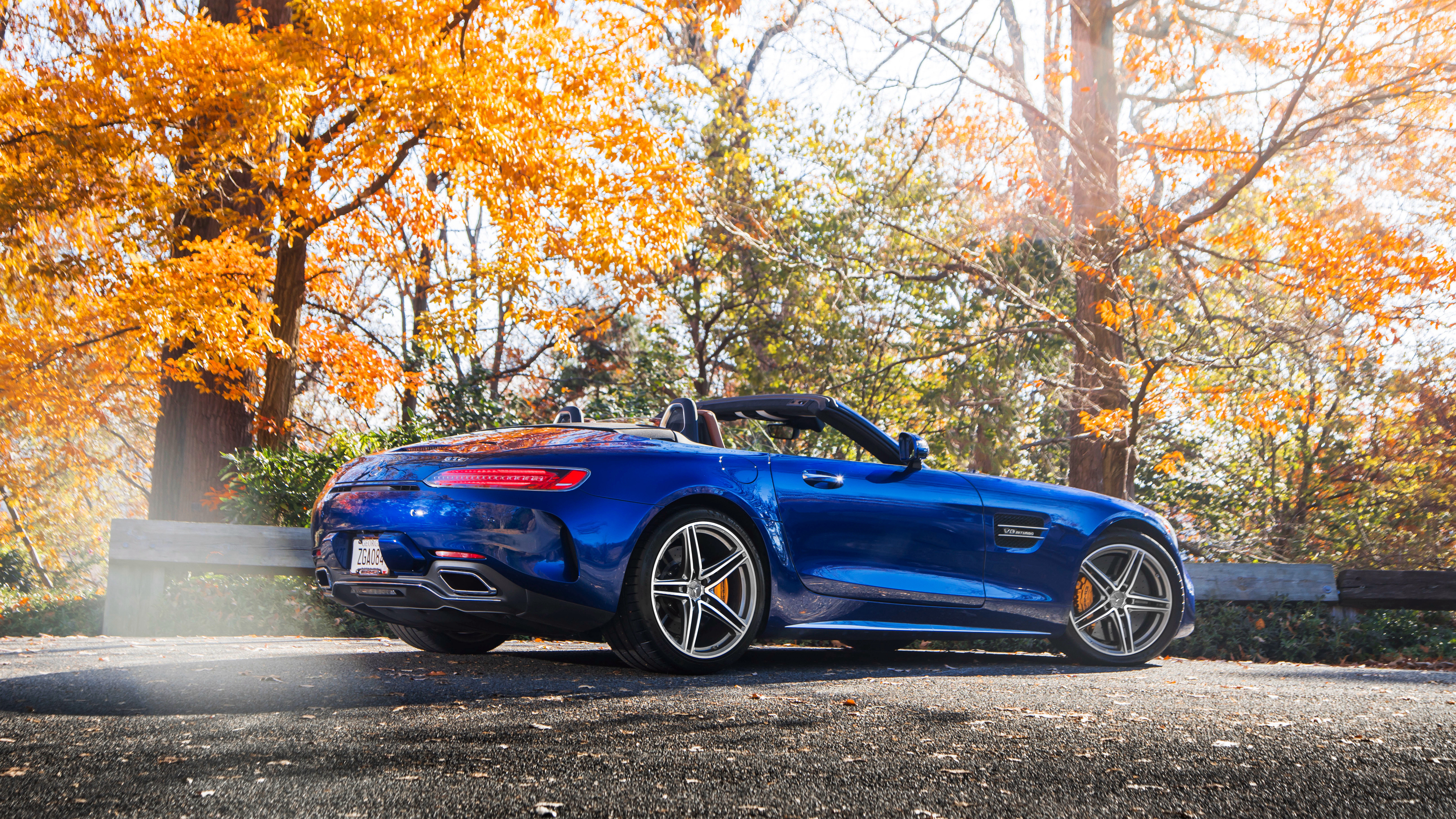 2018 Mercedes-AMG GT C Roadster in Autumn 4K HD Wallpaper