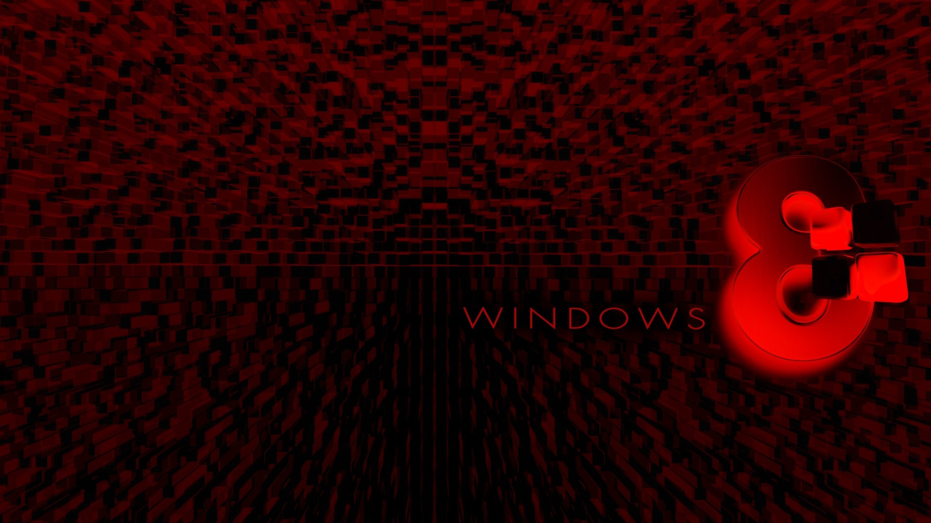 Windows 8 logo and text on red background HD Wallpaper