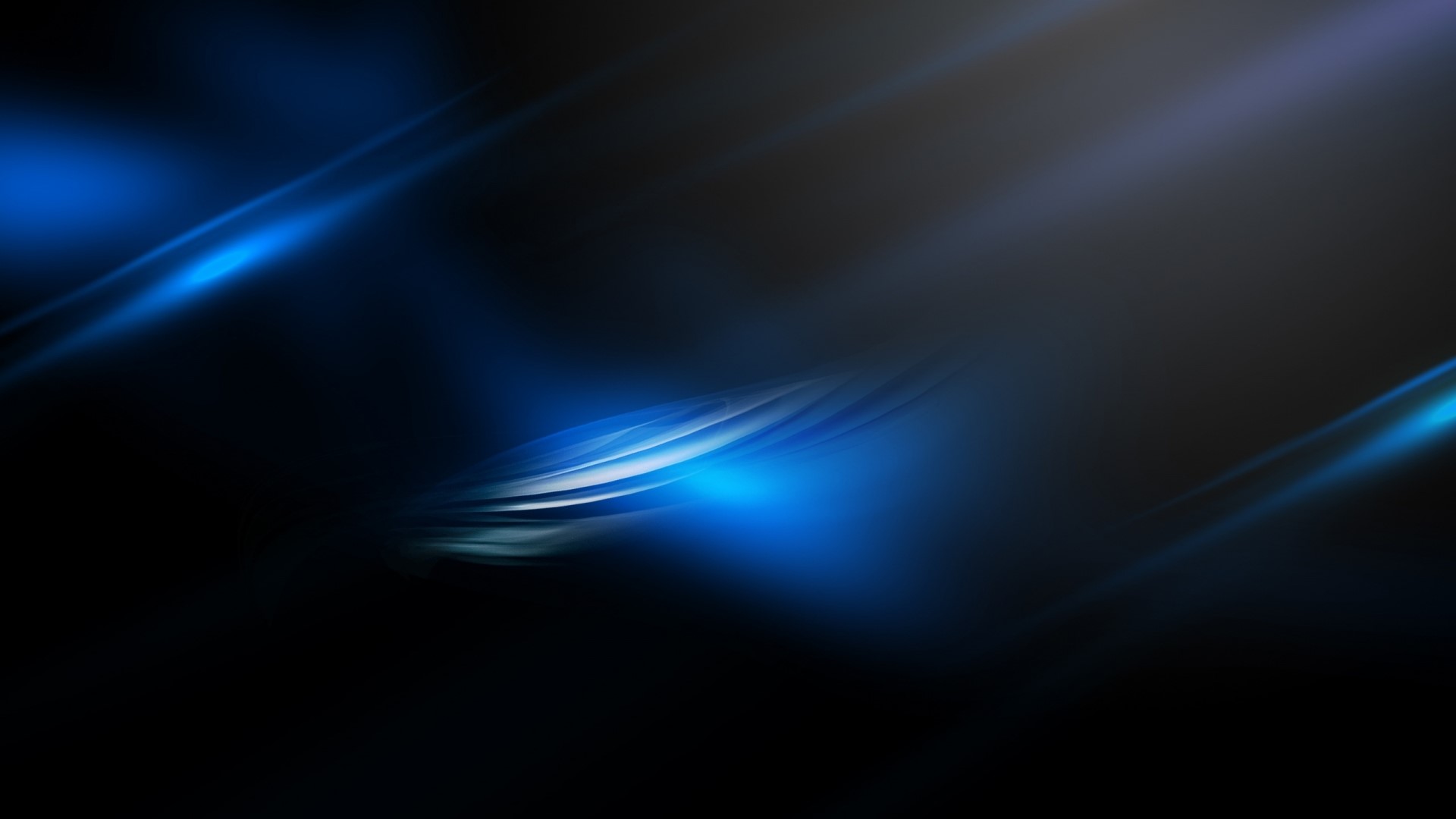 Blue Light Streaks on Dark Background HD Wallpaper