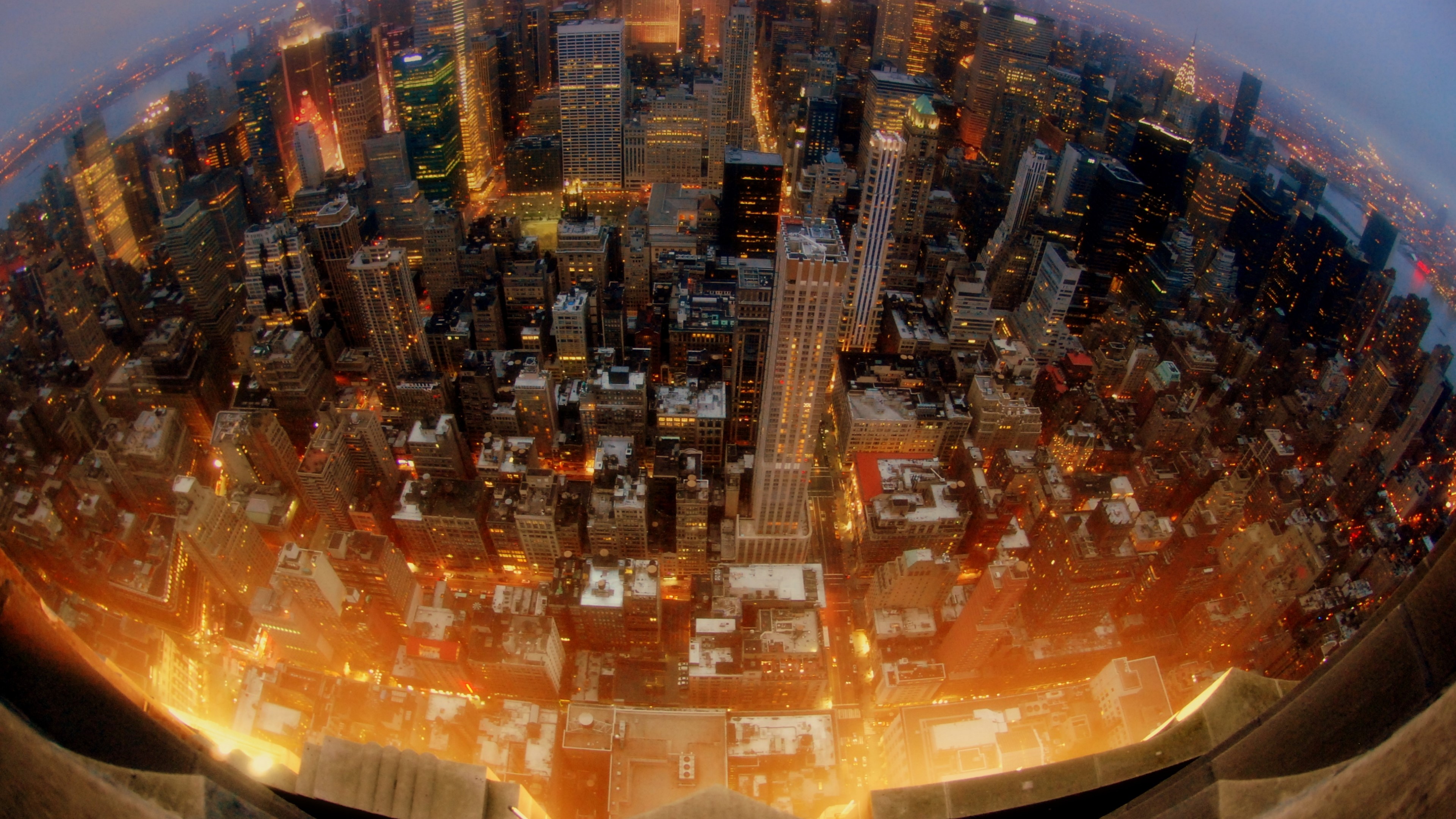 4K New York City Skyline at Night HD Wallpaper