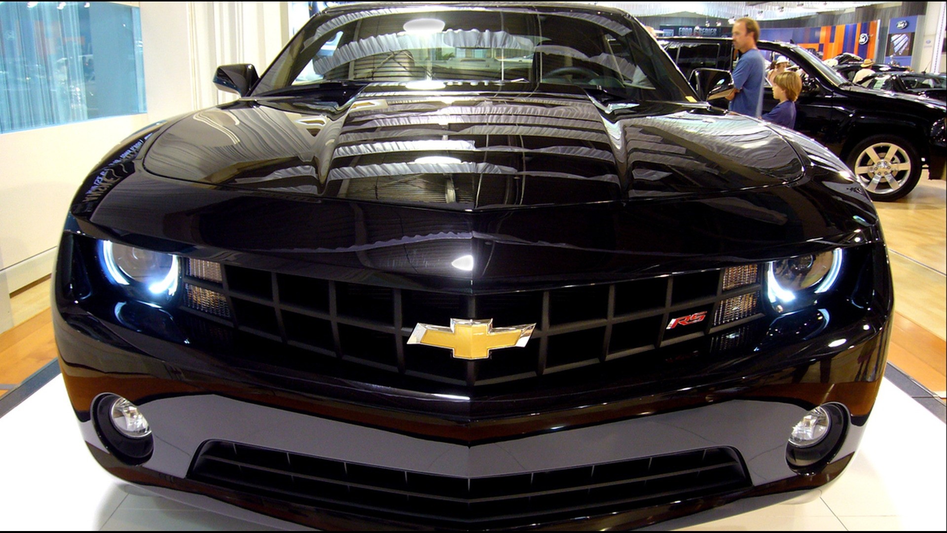 Black Chevrolet Camaro RS HD Wallpaper