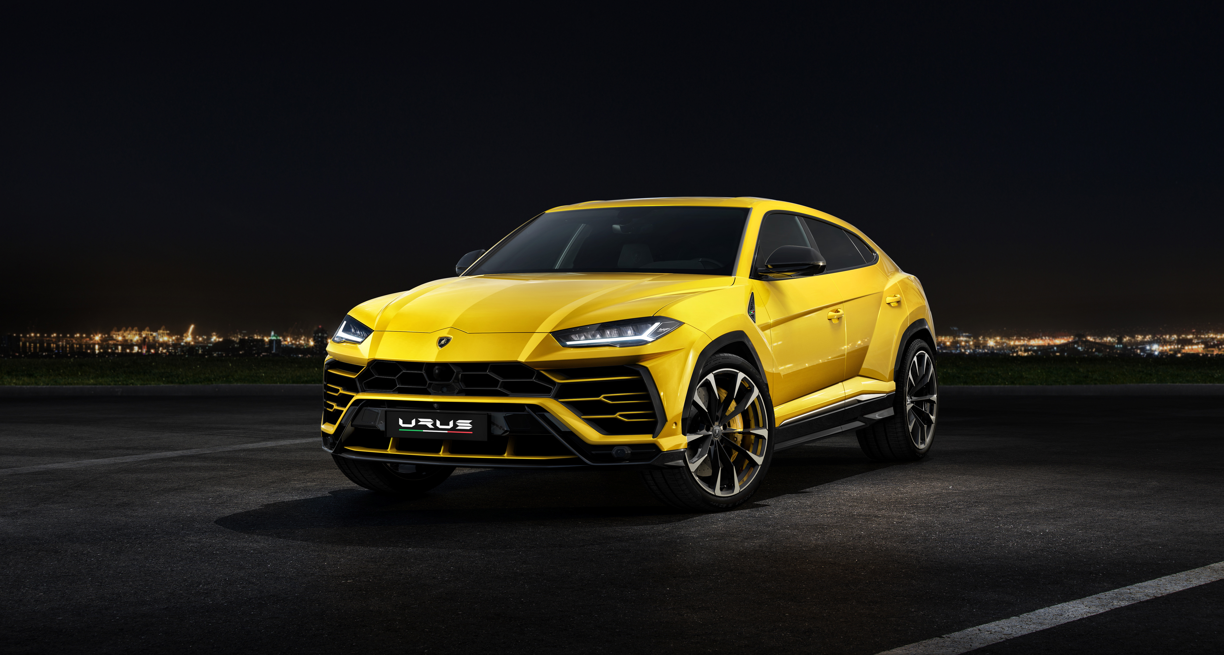 Yellow Lamborghini Urus 2018 HD Wallpaper