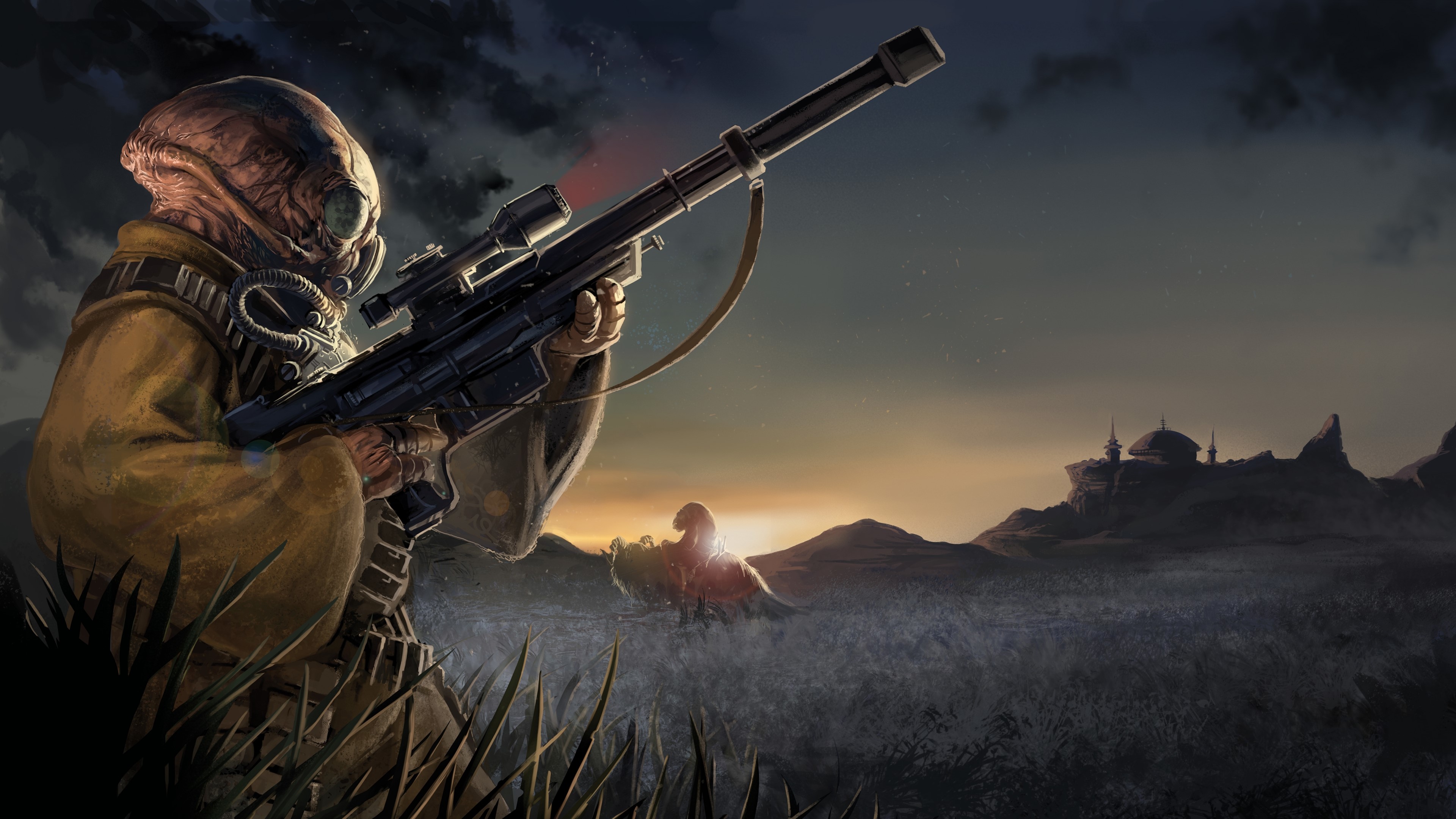 Gand Sniper from Star Wars HD Wallpaper