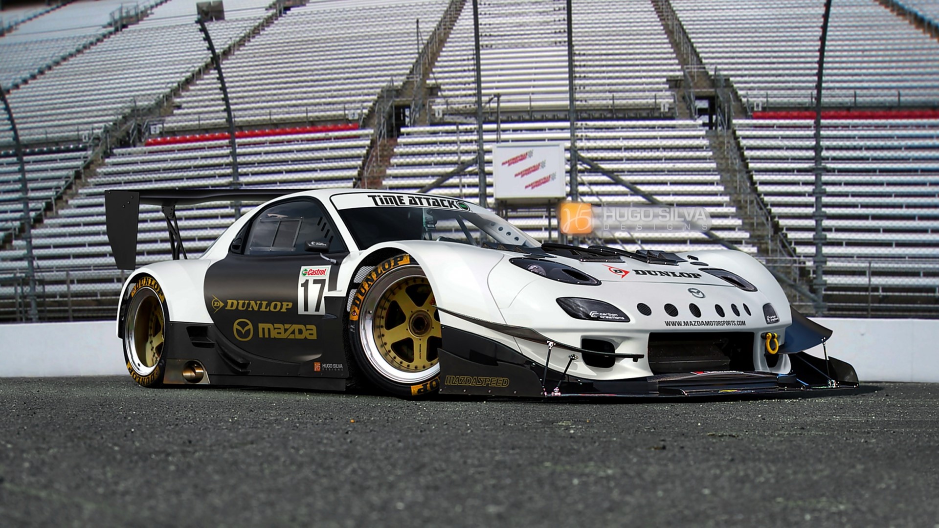 Mazda RX-7 Time Attack Race Car HD Wallpaper