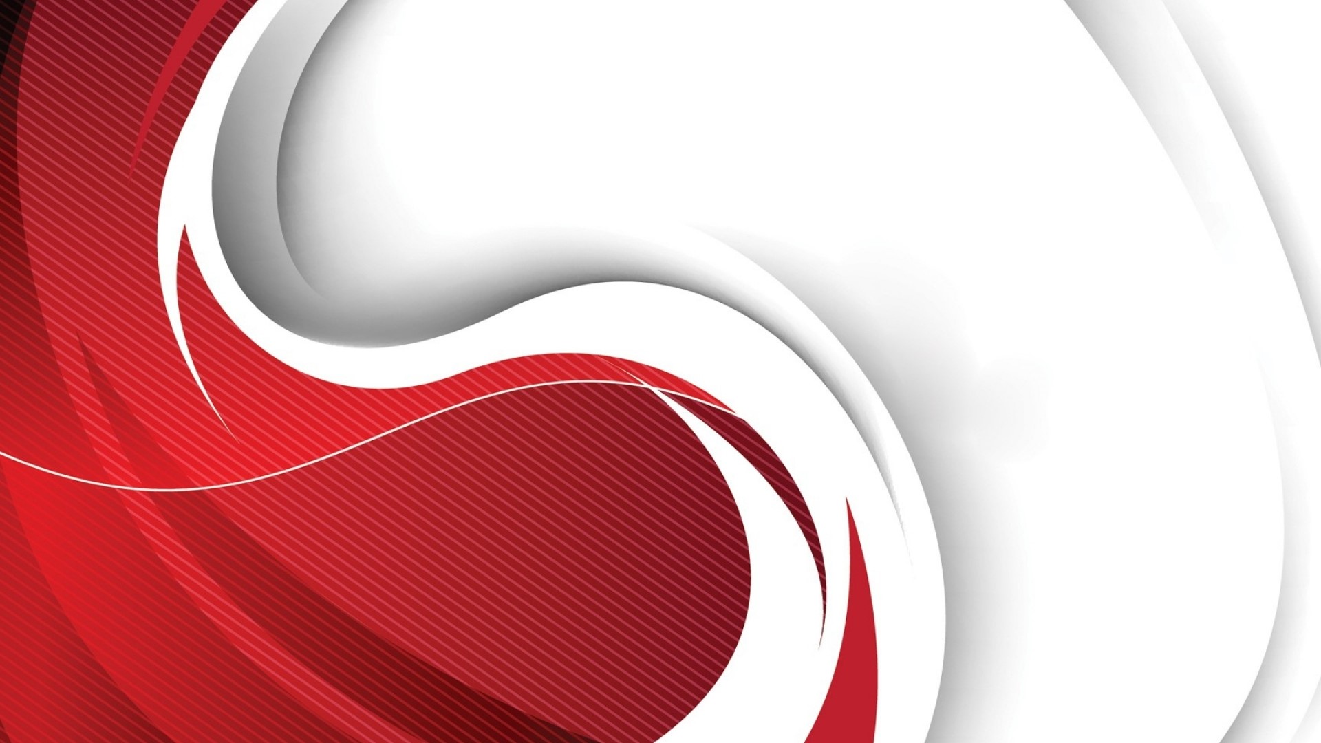Abstract Red and White Swirls HD Wallpaper