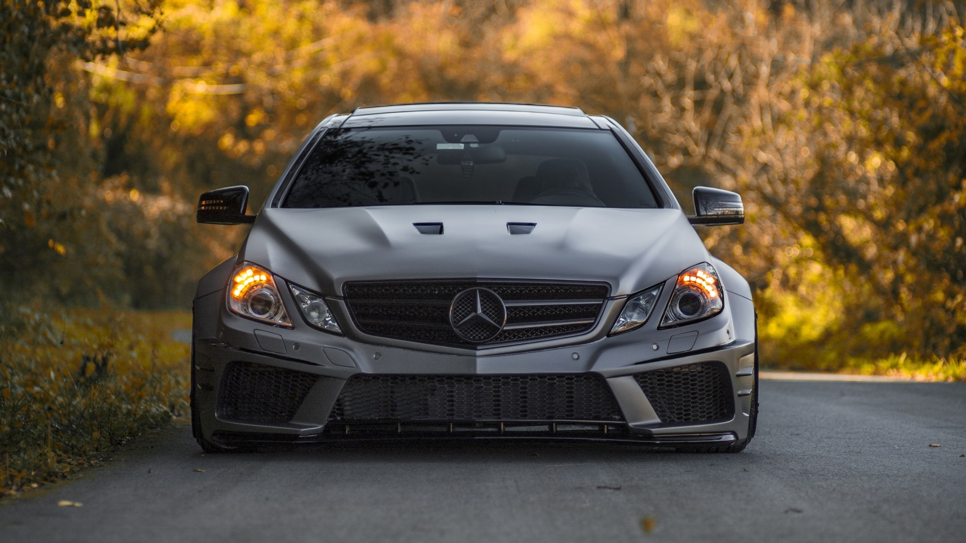 Mercedes-Benz E63 AMG on a road HD Wallpaper