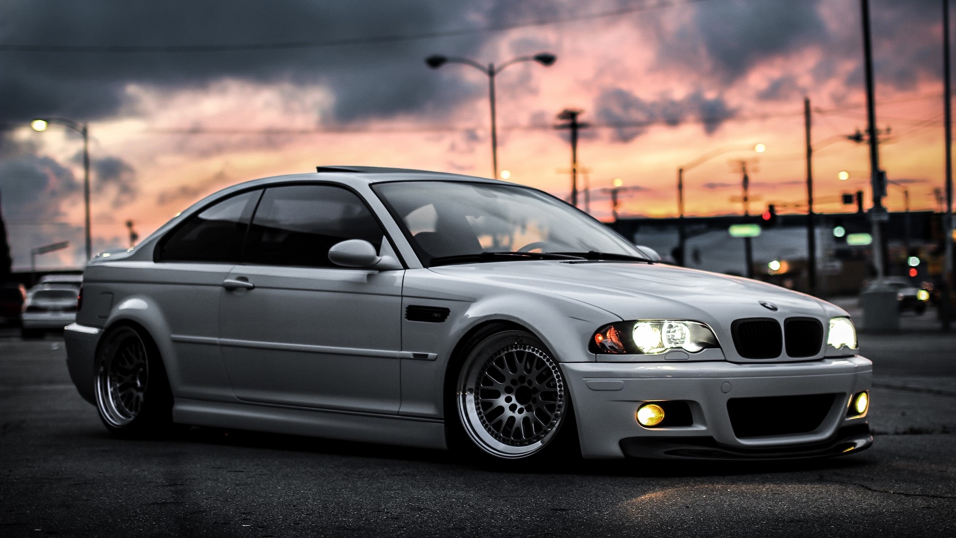 White BMW M3 E46 Coupe HD Wallpaper
