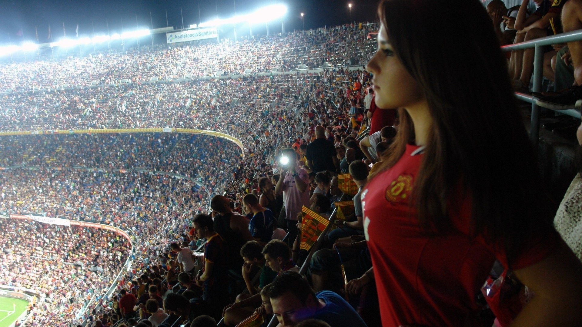 Fans in a stadium HD Wallpaper