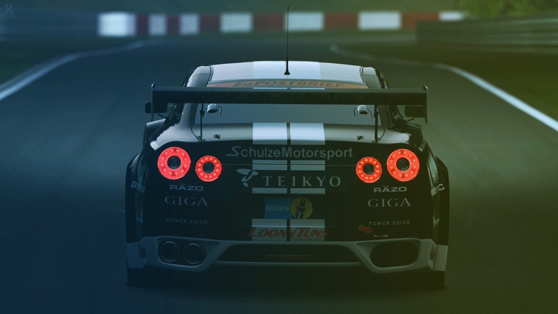 Nissan GT-R Race Car on Track HD Wallpaper