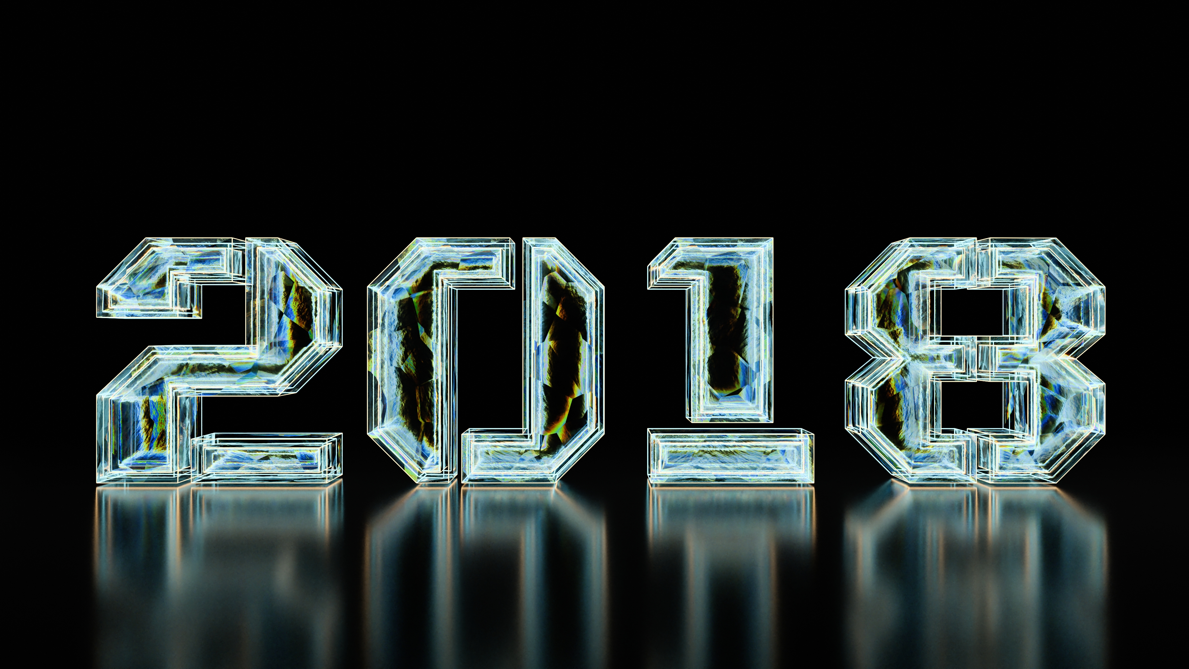 Happy New Year 2018 4K HD Wallpaper