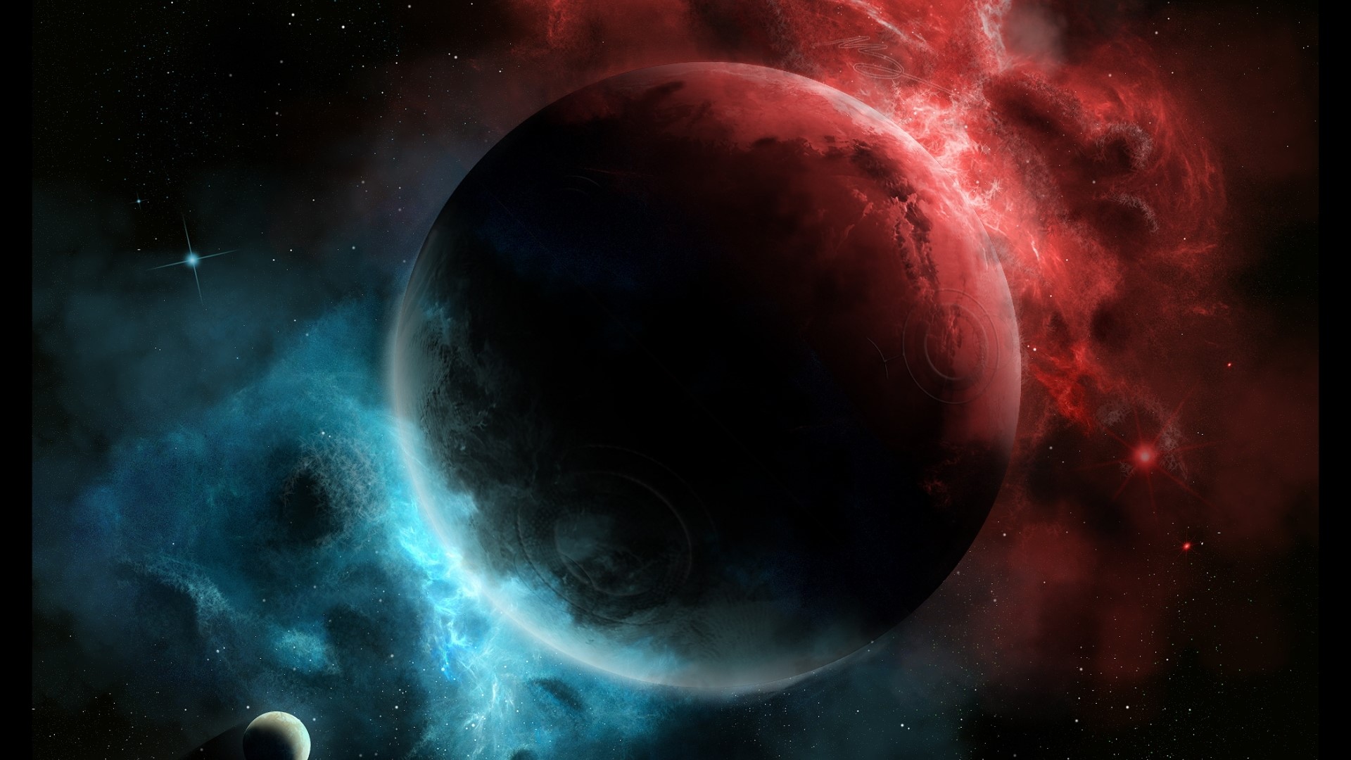 Planet in Nebula HD Wallpaper